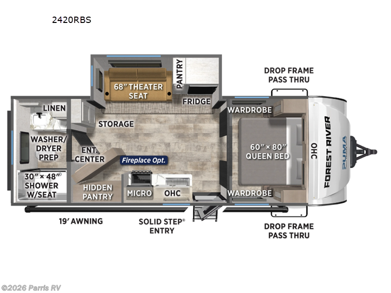 2026 Forest River Puma Tracks 2420RBS - New Travel Trailer For Sale by Parris RV in Murray, Utah features Slideout