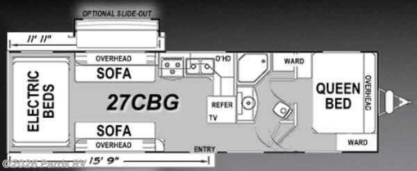 2015 Eclipse Attitude Wide Lite 27CBG - Used Toy Hauler For Sale by Parris RV in Murray, Utah features Slideout