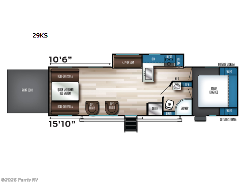 2022 Forest River Vengeance Rogue 29KS - Used Toy Hauler For Sale by Parris RV in Murray, Utah features Slideout