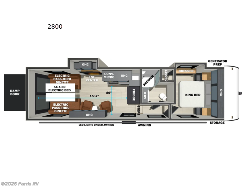 2026 Forest River Sandstorm 2800 - New Toy Hauler For Sale by Parris RV in Murray, Utah features Slideout