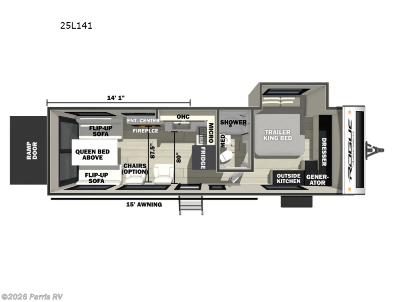 2026 Forest River Cherokee Rogue Armored 25L141 - New Toy Hauler For Sale by Parris RV in Murray, Utah features Slideout