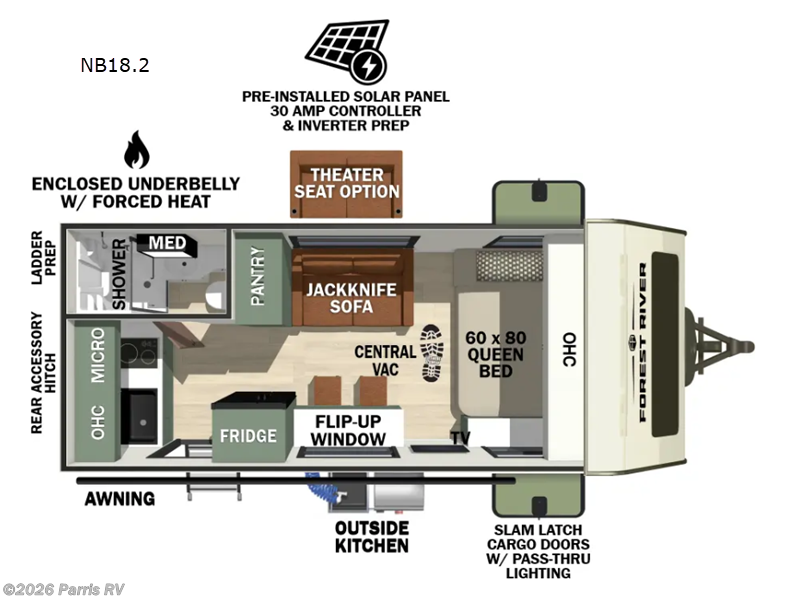 2026 Forest River No Boundaries NB18.2 - New Travel Trailer For Sale by Parris RV in Murray, Utah
