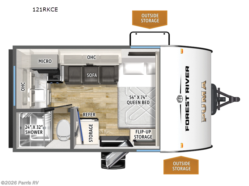 2026 Forest River Puma Camping Edition 121RKCE - New Travel Trailer For Sale by Parris RV in Murray, Utah
