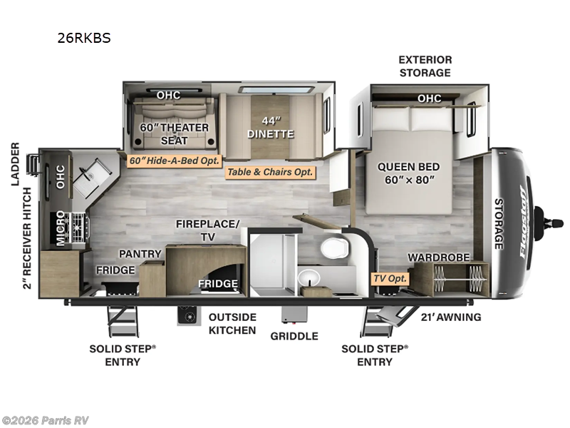 2024 Forest River Flagstaff Super Lite 26RKBS - Used Travel Trailer For Sale by Parris RV in Murray, Utah features Slideout