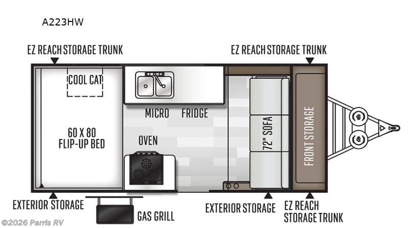 2020 Forest River Rockwood Hard Side High Wall Series A223HW - Used Popup For Sale by Parris RV in Murray, Utah