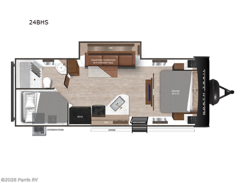 2024 Heartland North Trail 24BHS - Used Travel Trailer For Sale by Parris RV in Murray, Utah features Slideout