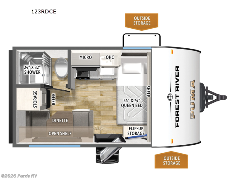2027 Forest River Puma Camping Edition 123RDCE - New Travel Trailer For Sale by Parris RV in Murray, Utah