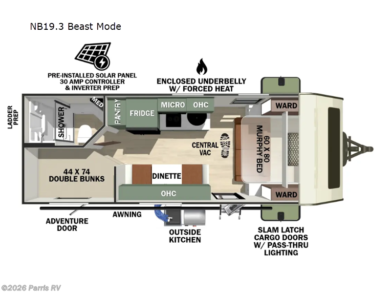 2026 Forest River No Boundaries NB19.3 Beast Mode - New Travel Trailer For Sale by Parris RV in Murray, Utah