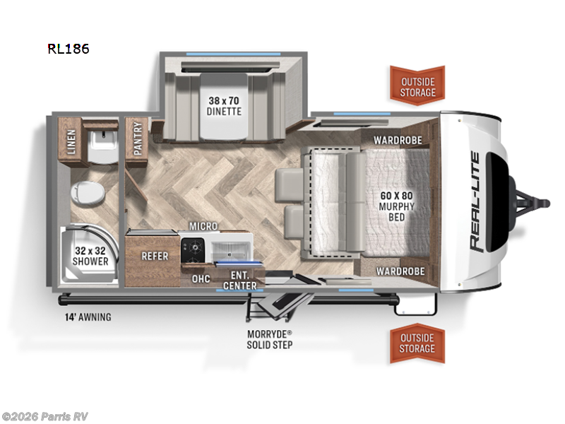 2022 Palomino Real-Lite Mini RL186 - Used Travel Trailer For Sale by Parris RV in Murray, Utah features Slideout