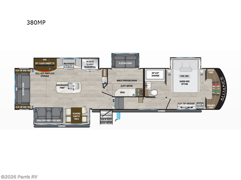 2024 Alliance RV Paradigm 380MP - Used Fifth Wheel For Sale by Parris RV in Murray, Utah features Slideout