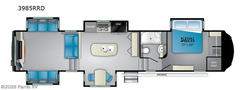 2020 Heartland Bighorn 3985RRD - Used Fifth Wheel For Sale by Parris RV in Murray, Utah features Slideout
