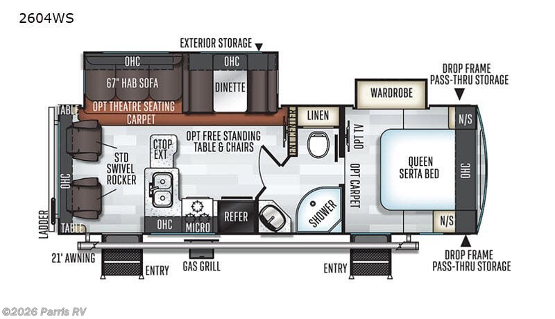 2019 Forest River Rockwood Ultra Lite 2604WS - Used Travel Trailer For Sale by Parris RV in Murray, Utah features Slideout