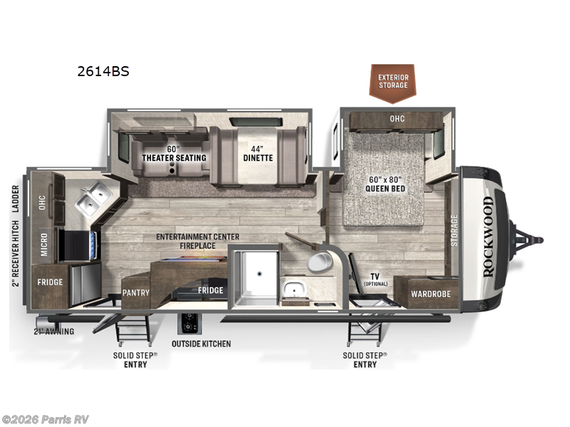 2022 Forest River Rockwood Ultra Lite 2614BS - Used Travel Trailer For Sale by Parris RV in Murray, Utah features Slideout