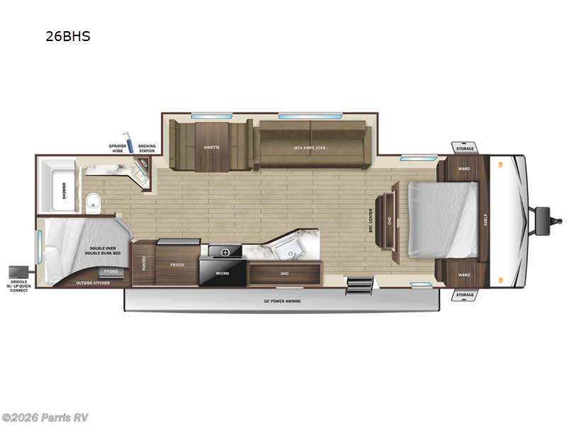 2024 Highland Ridge Open Range Conventional 26BHS - Used Travel Trailer For Sale by Parris RV in Murray, Utah features Slideout