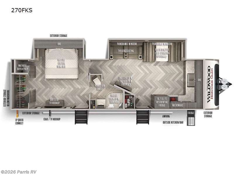 2021 Forest River Wildwood Heritage Glen 270FKS - Used Travel Trailer For Sale by Parris RV in Murray, Utah features Slideout