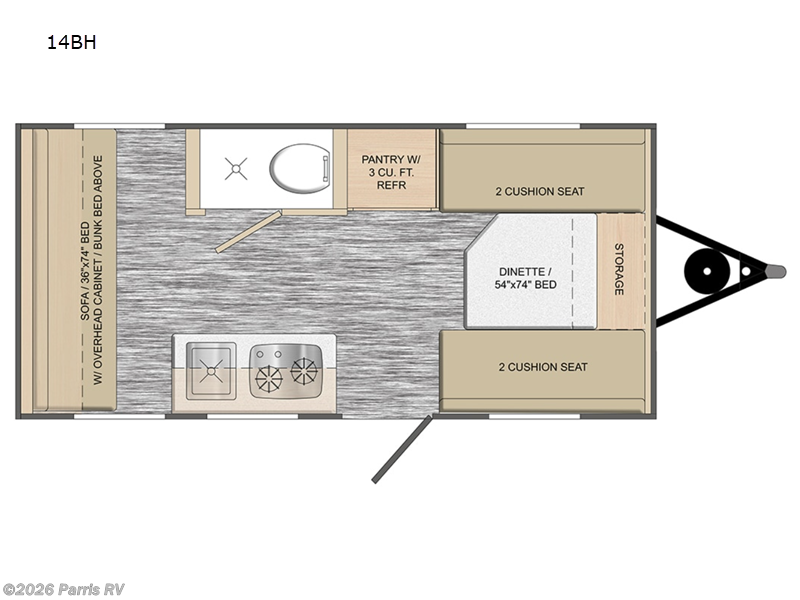 2022 Travel Lite Rove Lite 14BH - Used Travel Trailer For Sale by Parris RV in Murray, Utah