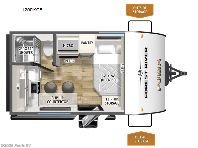 2027 Forest River Puma Camping Edition 120RKCE - New Travel Trailer For Sale by Parris RV in Murray, Utah