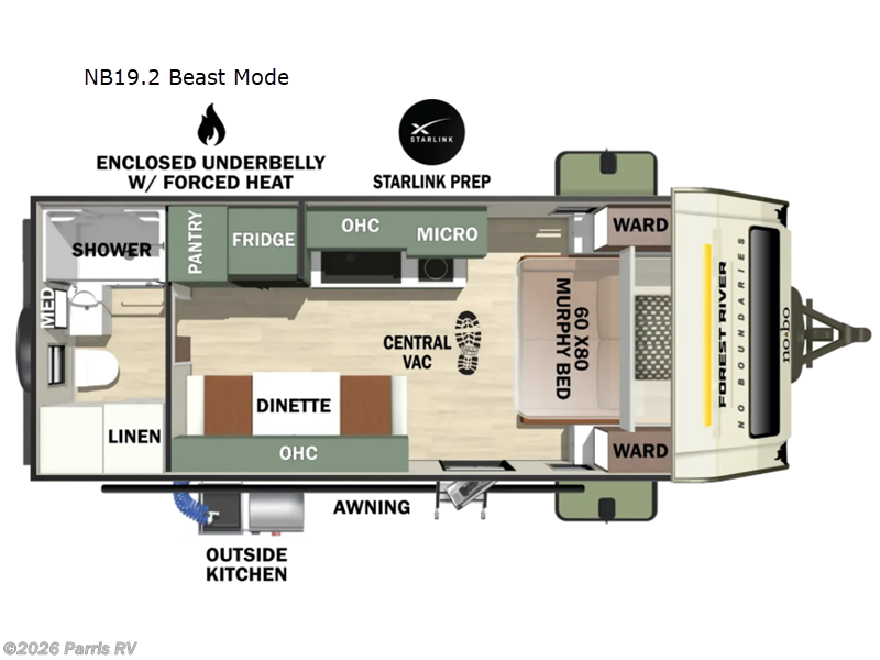 2027 Forest River No Boundaries NB19.2 Beast Mode - New Travel Trailer For Sale by Parris RV in Murray, Utah
