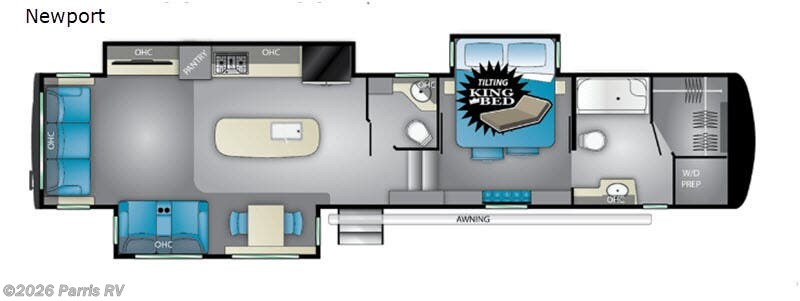 2019 Heartland Landmark 365 Newport - Used Fifth Wheel For Sale by Parris RV in Murray, Utah features Slideout