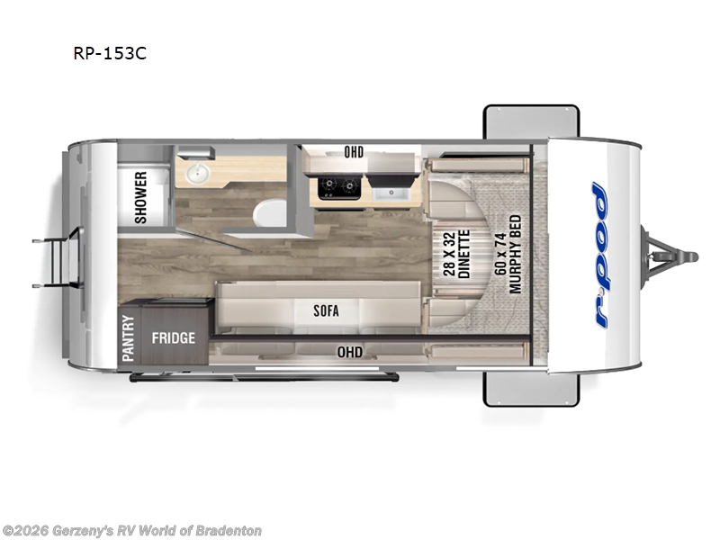 2024 Forest River R Pod 153C - New Travel Trailer For Sale by Gerzeny's RV World of Bradenton in Bradenton, Florida