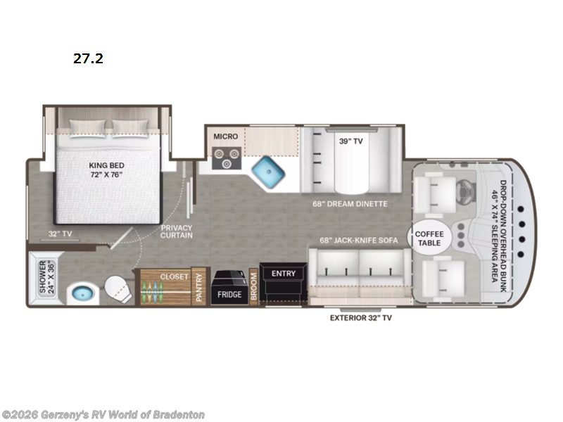 2022 Thor Motor Coach ACE 27.2 - Used Class A For Sale by Gerzeny's RV World of Bradenton in Bradenton, Florida features Slideout