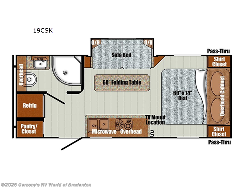 2024 Gulf Stream Vista Cruiser 19CSK - Used Travel Trailer For Sale by Gerzeny's RV World of Bradenton in Bradenton, Florida features Slideout