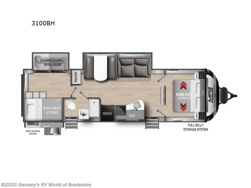 2025 Cruiser RV MPG 3100BH - New Travel Trailer For Sale by Gerzeny's RV World of Bradenton in Bradenton, Florida features Slideout