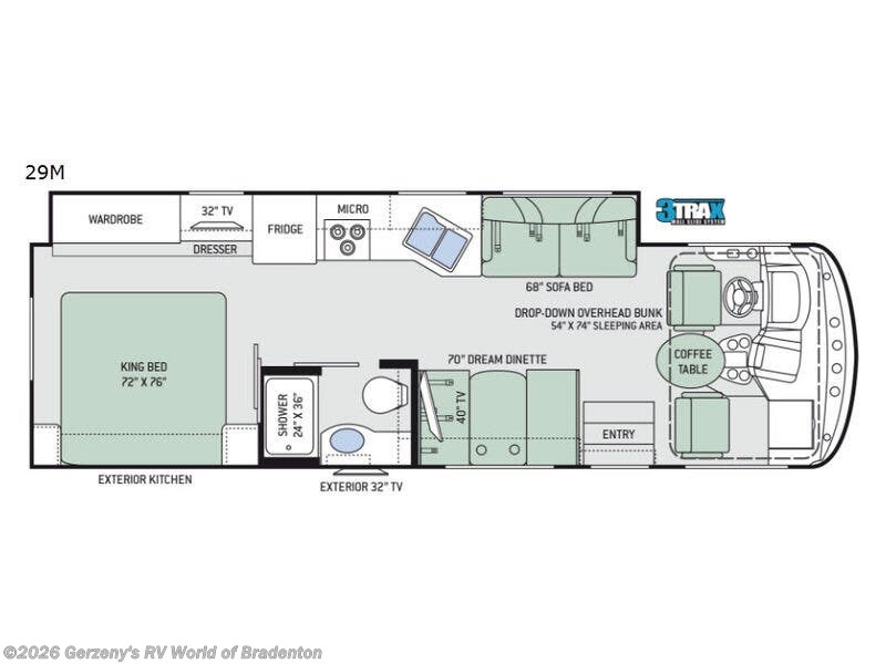 2019 Thor Motor Coach Hurricane 29M - Used Class A For Sale by Gerzeny's RV World of Bradenton in Bradenton, Florida features Slideout