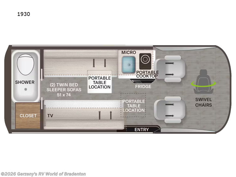 2026 Thor Motor Coach Palladium 1930 - New Class B For Sale by Gerzeny's RV World of Bradenton in Bradenton, Florida