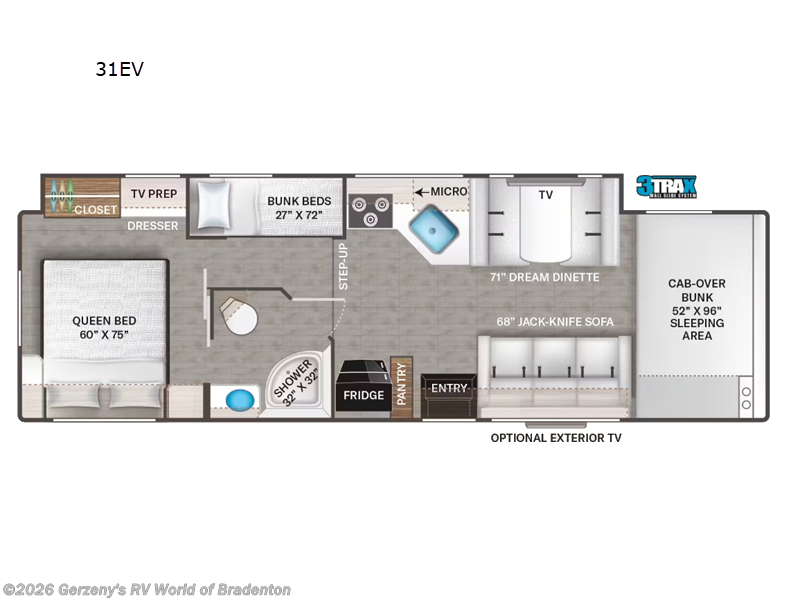 2026 Thor Motor Coach Chateau 31WV - Used Class C For Sale by Gerzeny's RV World of Bradenton in Bradenton, Florida features Slideout