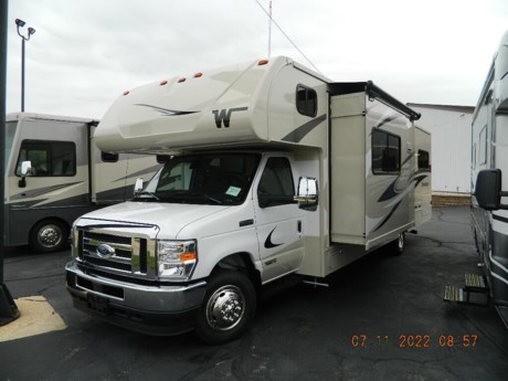 &lt;p&gt;&lt;span style=&quot;font-size: 16px;&quot;&gt;&lt;span style=&quot;font-family: Verdana; color: #373a3c;&quot;&gt;Adventure awaits, why not pursue it in a Winnebago Minnie Winnie?&amp;nbsp; The&amp;nbsp;&lt;/span&gt;&lt;strong style=&quot;box-sizing: inherit;&quot;&gt;&lt;span style=&quot;box-sizing: inherit;&quot;&gt;&lt;span style=&quot;font-family: Verdana; color: red;&quot;&gt;Minnie Winnie 31H&lt;/span&gt;&lt;/span&gt;&lt;/strong&gt;&lt;span style=&quot;font-family: Verdana; color: #373a3c;&quot;&gt;&amp;nbsp;is built on the powerful and durable&amp;nbsp;&lt;/span&gt;&lt;strong style=&quot;box-sizing: inherit;&quot;&gt;&lt;span style=&quot;box-sizing: inherit;&quot;&gt;&lt;span style=&quot;font-family: Verdana; color: red;&quot;&gt;Ford E-450&lt;/span&gt;&lt;/span&gt;&lt;/strong&gt;&lt;span style=&quot;font-family: Verdana; color: #373a3c;&quot;&gt;&amp;nbsp;chassis, boasting a 350-HP V8 gas engine with a 6-Speed Automatic transmission with overdrive.&amp;nbsp; Capable of towing up to&amp;nbsp;&lt;/span&gt;&lt;strong style=&quot;box-sizing: inherit;&quot;&gt;&lt;span style=&quot;box-sizing: inherit;&quot;&gt;&lt;span style=&quot;font-family: Verdana; color: red;&quot;&gt;7,500 lbs&lt;/span&gt;&lt;/span&gt;&lt;/strong&gt;&lt;span style=&quot;font-family: Verdana; color: #373a3c;&quot;&gt;, bring a towed vehicle or your UTVs/ATVs with you, wherever you go.&amp;nbsp; Driving the Minnie Winnie is like driving a luxury vehicle, thanks to its up to date advanced driving safety features like&amp;nbsp;&lt;/span&gt;&lt;strong style=&quot;box-sizing: inherit;&quot;&gt;&lt;span style=&quot;box-sizing: inherit;&quot;&gt;&lt;span style=&quot;font-family: Verdana; color: red;&quot;&gt;tire pressure monitoring&lt;/span&gt;&lt;/span&gt;&lt;/strong&gt;&lt;span style=&quot;font-family: Verdana; color: #373a3c;&quot;&gt;,&amp;nbsp;&lt;/span&gt;&lt;strong style=&quot;box-sizing: inherit;&quot;&gt;&lt;span style=&quot;box-sizing: inherit;&quot;&gt;&lt;span style=&quot;font-family: Verdana; color: red;&quot;&gt;automatic emergency braking&lt;/span&gt;&lt;/span&gt;&lt;/strong&gt;&lt;span style=&quot;font-family: Verdana; color: #373a3c;&quot;&gt;, and&amp;nbsp;&lt;/span&gt;&lt;strong style=&quot;box-sizing: inherit;&quot;&gt;&lt;span style=&quot;box-sizing: inherit;&quot;&gt;&lt;span style=&quot;font-family: Verdana; color: red;&quot;&gt;adaptive cruise control&lt;/span&gt;&lt;/span&gt;&lt;/strong&gt;&lt;span style=&quot;font-family: Verdana; color: #373a3c;&quot;&gt;.&amp;nbsp; Navigate intuitively&amp;nbsp;with the&amp;nbsp;&lt;/span&gt;&lt;strong style=&quot;box-sizing: inherit;&quot;&gt;&lt;span style=&quot;box-sizing: inherit;&quot;&gt;&lt;span style=&quot;font-family: Verdana; color: red;&quot;&gt;Apple CarPlay&lt;/span&gt;&lt;/span&gt;&lt;/strong&gt;&lt;span style=&quot;font-family: Verdana; color: #373a3c;&quot;&gt;&amp;nbsp;and&amp;nbsp;&lt;/span&gt;&lt;strong style=&quot;box-sizing: inherit;&quot;&gt;&lt;span style=&quot;box-sizing: inherit;&quot;&gt;&lt;span style=&quot;font-family: Verdana; color: red;&quot;&gt;Android Auto&lt;/span&gt;&lt;/span&gt;&lt;/strong&gt;&lt;span style=&quot;font-family: Verdana; color: #373a3c;&quot;&gt;&amp;nbsp;capable front touch screen radio for stress-free travels.&lt;/span&gt;&lt;/span&gt;&lt;/p&gt;
&lt;p&gt;&amp;nbsp;&lt;/p&gt;
&lt;p&gt;&lt;span style=&quot;font-size: 16px; font-family: Verdana; color: #373a3c;&quot;&gt;Bring the whole family with this bunk house floor plan and relax in comfort on the sofa, or prepare a meal with the 3-burner cook top and oven.&amp;nbsp; Seat the whole family around the spacious &lt;strong style=&quot;box-sizing: inherit;&quot;&gt;&lt;span style=&quot;box-sizing: inherit;&quot;&gt;&lt;span style=&quot;color: red;&quot;&gt;U-shaped dinette&lt;/span&gt;&lt;/span&gt;&lt;/strong&gt;, and when you&#39;re all done, put leftovers away in the large&amp;nbsp;&lt;strong style=&quot;box-sizing: inherit;&quot;&gt;&lt;span style=&quot;box-sizing: inherit;&quot;&gt;&lt;span style=&quot;color: red;&quot;&gt;8 cubic foot refrigerator&lt;/span&gt;&lt;/span&gt;&lt;/strong&gt;.&amp;nbsp; While there is no shortage of exterior storage, you&#39;ll find the interior is more than accommodating.&amp;nbsp; Hang your clothes in the bedroom&amp;nbsp;&lt;strong style=&quot;box-sizing: inherit;&quot;&gt;&lt;span style=&quot;box-sizing: inherit;&quot;&gt;&lt;span style=&quot;color: red;&quot;&gt;wardrobe &lt;/span&gt;&lt;/span&gt;&lt;/strong&gt;&lt;span style=&quot;box-sizing: inherit;&quot;&gt;&lt;span style=&quot;color: #000000;&quot;&gt;or flip up the top bunk and use the flip down clothes rod&lt;/span&gt;&lt;/span&gt;, and store your non-perishable food items in the kitchen cabinetry.&amp;nbsp; There is so much to do and see out there, do it all with the comforts of home in the Winnebago Minnie Winnie.&amp;nbsp;&lt;/span&gt;&lt;/p&gt;
&lt;h3&gt;Features&lt;/h3&gt;
&lt;h4&gt;&lt;span style=&quot;color: #ff0000;&quot;&gt;Chassis&lt;/span&gt;&lt;/h4&gt;
&lt;ul&gt;
&lt;li dir=&quot;ltr&quot; style=&quot;line-height: 1.38; background-color: #ffffff;&quot;&gt;&lt;span style=&quot;font-size: 16px; font-family: verdana, geneva, sans-serif; color: #34393e; background-color: transparent; font-weight: 400; font-style: normal; font-variant: normal; text-decoration: none; vertical-align: baseline; white-space: pre-wrap;&quot;&gt;Ford E450 Chassis 350-hp 7.3L V8 Premium engine, TorqShift 6-speed automatic transmission w/overdrive, 210-amp. alternator&lt;/span&gt;&lt;/li&gt;
&lt;li dir=&quot;ltr&quot; style=&quot;line-height: 1.38; background-color: #ffffff;&quot;&gt;&lt;span style=&quot;font-size: 16px; font-family: verdana, geneva, sans-serif; color: #34393e; background-color: transparent; font-weight: 400; font-style: normal; font-variant: normal; text-decoration: none; vertical-align: baseline; white-space: pre-wrap;&quot;&gt;4-wheel ABS&lt;/span&gt;&lt;/li&gt;
&lt;li dir=&quot;ltr&quot; style=&quot;line-height: 1.38; background-color: #ffffff;&quot;&gt;&lt;span style=&quot;font-size: 16px; font-family: verdana, geneva, sans-serif; color: #34393e; background-color: transparent; font-weight: 400; font-style: normal; font-variant: normal; text-decoration: none; vertical-align: baseline; white-space: pre-wrap;&quot;&gt;Rear auxiliary springs &lt;/span&gt;&lt;/li&gt;
&lt;li dir=&quot;ltr&quot; style=&quot;line-height: 1.38; background-color: #ffffff;&quot;&gt;&lt;span style=&quot;font-family: verdana, geneva, sans-serif; font-size: 16px;&quot;&gt;&lt;span style=&quot;color: #34393e; background-color: transparent; font-weight: 400; font-style: normal; font-variant: normal; text-decoration: none; vertical-align: baseline; white-space: pre-wrap;&quot;&gt;Trailer hitch&lt;/span&gt;&lt;span style=&quot;color: #34393e; background-color: transparent; font-weight: 400; font-style: normal; font-variant: normal; text-decoration: none; vertical-align: baseline; white-space: pre-wrap;&quot;&gt; 7,500-lb. drawbar/500-lb. maximum vertical tongue weight&lt;/span&gt;&lt;/span&gt;&lt;/li&gt;
&lt;li dir=&quot;ltr&quot; style=&quot;line-height: 1.38; background-color: #ffffff;&quot;&gt;&lt;span style=&quot;font-size: 16px; font-family: verdana, geneva, sans-serif; color: #34393e; background-color: transparent; font-weight: 400; font-style: normal; font-variant: normal; text-decoration: none; vertical-align: baseline; white-space: pre-wrap;&quot;&gt;7-pin wiring connector&lt;/span&gt;&lt;span id=&quot;docs-internal-guid-de9c0616-7fff-a66a-9bca-b9e6babf448b&quot; style=&quot;font-family: verdana, geneva, sans-serif; font-size: 16px;&quot;&gt;&lt;/span&gt;&lt;/li&gt;
&lt;li dir=&quot;ltr&quot; style=&quot;line-height: 1.38; background-color: #ffffff;&quot;&gt;&lt;span style=&quot;font-size: 16px; font-family: verdana, geneva, sans-serif; color: #34393e; background-color: transparent; font-weight: 400; font-style: normal; font-variant: normal; text-decoration: none; vertical-align: baseline; white-space: pre-wrap;&quot;&gt;Stainless Steel wheel liners and valve extenders&lt;/span&gt;&lt;/li&gt;
&lt;/ul&gt;
&lt;h4&gt;&lt;span style=&quot;color: #ff0000;&quot;&gt;Optional Equipment&lt;/span&gt;&lt;/h4&gt;
&lt;ul&gt;
&lt;li dir=&quot;ltr&quot; style=&quot;line-height: 1.38; background-color: #ffffff;&quot;&gt;&lt;span style=&quot;font-size: 16px; font-family: verdana, geneva, sans-serif; color: #34393e; background-color: transparent; font-weight: 400; font-style: normal; font-variant: normal; text-decoration: none; vertical-align: baseline; white-space: pre-wrap;&quot;&gt;Hydraulic leveling jacks (front and rear)&lt;/span&gt;&lt;span id=&quot;docs-internal-guid-fa89c076-7fff-79af-0222-cdb704b2ce51&quot; style=&quot;font-family: verdana, geneva, sans-serif; font-size: 16px;&quot;&gt;&lt;/span&gt;&lt;/li&gt;
&lt;li dir=&quot;ltr&quot; style=&quot;line-height: 1.38; background-color: #ffffff;&quot;&gt;&lt;span style=&quot;font-size: 16px; font-family: verdana, geneva, sans-serif; color: #34393e; background-color: transparent; font-weight: 400; font-style: normal; font-variant: normal; text-decoration: none; vertical-align: baseline; white-space: pre-wrap;&quot;&gt;Spare tire&lt;/span&gt;&lt;/li&gt;
&lt;/ul&gt;
&lt;h4&gt;&lt;span style=&quot;color: #ff0000;&quot;&gt;Cab Conveniences&lt;/span&gt;&lt;/h4&gt;
&lt;ul&gt;
&lt;li dir=&quot;ltr&quot; style=&quot;line-height: 1.38; background-color: #ffffff;&quot;&gt;&lt;span style=&quot;font-size: 16px; font-family: verdana, geneva, sans-serif; color: #34393e; background-color: transparent; font-weight: 400; font-style: normal; font-variant: normal; text-decoration: none; vertical-align: baseline; white-space: pre-wrap;&quot;&gt;Cab seats armrests, fixed lumbar support, and multi-adjustable slide/recline&lt;/span&gt;&lt;/li&gt;
&lt;li dir=&quot;ltr&quot; style=&quot;line-height: 1.38; background-color: #ffffff;&quot;&gt;&lt;span style=&quot;font-size: 16px; font-family: verdana, geneva, sans-serif; color: #34393e; background-color: transparent; font-weight: 400; font-style: normal; font-variant: normal; text-decoration: none; vertical-align: baseline; white-space: pre-wrap;&quot;&gt;3-point seat belts&lt;/span&gt;&lt;/li&gt;
&lt;li dir=&quot;ltr&quot; style=&quot;line-height: 1.38; background-color: #ffffff;&quot;&gt;&lt;span style=&quot;font-size: 16px; font-family: verdana, geneva, sans-serif; color: #34393e; background-color: transparent; font-weight: 400; font-style: normal; font-variant: normal; text-decoration: none; vertical-align: baseline; white-space: pre-wrap;&quot;&gt;Airbags driver and passenger&lt;/span&gt;&lt;/li&gt;
&lt;li dir=&quot;ltr&quot; style=&quot;line-height: 1.38; background-color: #ffffff;&quot;&gt;&lt;span style=&quot;font-size: 16px; font-family: verdana, geneva, sans-serif; color: #34393e; background-color: transparent; font-weight: 400; font-style: normal; font-variant: normal; text-decoration: none; vertical-align: baseline; white-space: pre-wrap;&quot;&gt;12-volt powerpoint&lt;/span&gt;&lt;/li&gt;
&lt;li dir=&quot;ltr&quot; style=&quot;line-height: 1.38; background-color: #ffffff;&quot;&gt;&lt;span style=&quot;font-size: 16px; font-family: verdana, geneva, sans-serif; color: #34393e; background-color: transparent; font-weight: 400; font-style: normal; font-variant: normal; text-decoration: none; vertical-align: baseline; white-space: pre-wrap;&quot;&gt;Power steering w/tilt and cruise control&lt;/span&gt;&lt;/li&gt;
&lt;li dir=&quot;ltr&quot; style=&quot;line-height: 1.38; background-color: #ffffff;&quot;&gt;&lt;span style=&quot;font-size: 16px; font-family: verdana, geneva, sans-serif; color: #34393e; background-color: transparent; font-weight: 400; font-style: normal; font-variant: normal; text-decoration: none; vertical-align: baseline; white-space: pre-wrap;&quot;&gt;Power door locks&lt;/span&gt;&lt;/li&gt;
&lt;li dir=&quot;ltr&quot; style=&quot;line-height: 1.38; background-color: #ffffff;&quot;&gt;&lt;span style=&quot;font-size: 16px; font-family: verdana, geneva, sans-serif; color: #34393e; background-color: transparent; font-weight: 400; font-style: normal; font-variant: normal; text-decoration: none; vertical-align: baseline; white-space: pre-wrap;&quot;&gt;Sunvisors&lt;/span&gt;&lt;/li&gt;
&lt;li dir=&quot;ltr&quot; style=&quot;line-height: 1.38; background-color: #ffffff;&quot;&gt;&lt;span style=&quot;font-family: verdana, geneva, sans-serif; font-size: 16px;&quot;&gt;&lt;span style=&quot;color: #34393e; background-color: transparent; font-weight: 400; font-style: normal; font-variant: normal; text-decoration: none; vertical-align: baseline; white-space: pre-wrap;&quot;&gt;Radio/Rearview monitor system w/integrated 8.95&quot; multi-function touchscreen monitor and rear color camera, Bluetooth&lt;/span&gt;&lt;span style=&quot;color: #3d3d3d; background-color: transparent; font-weight: 400; font-style: normal; font-variant: normal; text-decoration: none; vertical-align: baseline; white-space: pre-wrap;&quot;&gt;&amp;reg;&lt;/span&gt;&lt;span style=&quot;color: #34393e; background-color: transparent; font-weight: 400; font-style: normal; font-variant: normal; text-decoration: none; vertical-align: baseline; white-space: pre-wrap;&quot;&gt;, Apple CarPlay&lt;/span&gt;&lt;span style=&quot;color: #3d3d3d; background-color: transparent; font-weight: 400; font-style: normal; font-variant: normal; text-decoration: none; vertical-align: baseline; white-space: pre-wrap;&quot;&gt;&amp;reg;&lt;/span&gt;&lt;span style=&quot;color: #34393e; background-color: transparent; font-weight: 400; font-style: normal; font-variant: normal; text-decoration: none; vertical-align: baseline; white-space: pre-wrap;&quot;&gt;, Android Auto&lt;/span&gt;&lt;span style=&quot;color: #3d3d3d; background-color: transparent; font-weight: 400; font-style: normal; font-variant: normal; text-decoration: none; vertical-align: baseline; white-space: pre-wrap;&quot;&gt;&amp;trade;&lt;/span&gt;&lt;span style=&quot;color: #34393e; background-color: transparent; font-weight: 400; font-style: normal; font-variant: normal; text-decoration: none; vertical-align: baseline; white-space: pre-wrap;&quot;&gt; and Sirius XM&lt;/span&gt;&lt;span style=&quot;color: #3d3d3d; background-color: transparent; font-weight: 400; font-style: normal; font-variant: normal; text-decoration: none; vertical-align: baseline; white-space: pre-wrap;&quot;&gt;&amp;reg;&lt;/span&gt;&lt;span style=&quot;color: #34393e; background-color: transparent; font-weight: 400; font-style: normal; font-variant: normal; text-decoration: none; vertical-align: baseline; white-space: pre-wrap;&quot;&gt; ready (requires available receiver w/antenna upgrade)&lt;/span&gt;&lt;/span&gt;&lt;/li&gt;
&lt;li dir=&quot;ltr&quot; style=&quot;line-height: 1.38; background-color: #ffffff;&quot;&gt;&lt;span style=&quot;font-size: 16px; font-family: verdana, geneva, sans-serif; color: #34393e; background-color: transparent; font-weight: 400; font-style: normal; font-variant: normal; text-decoration: none; vertical-align: baseline; white-space: pre-wrap;&quot;&gt;Mirrors w/defrost, remote and video camera&lt;/span&gt;&lt;/li&gt;
&lt;li dir=&quot;ltr&quot; style=&quot;line-height: 1.38; background-color: #ffffff;&quot;&gt;&lt;span style=&quot;font-size: 16px; font-family: verdana, geneva, sans-serif; color: #34393e; background-color: transparent; font-weight: 400; font-style: normal; font-variant: normal; text-decoration: none; vertical-align: baseline; white-space: pre-wrap;&quot;&gt;Cab mat&lt;/span&gt;&lt;/li&gt;
&lt;li dir=&quot;ltr&quot; style=&quot;line-height: 1.38; background-color: #ffffff;&quot;&gt;&lt;span style=&quot;font-size: 16px; font-family: verdana, geneva, sans-serif; color: #34393e; background-color: transparent; font-weight: 400; font-style: normal; font-variant: normal; text-decoration: none; vertical-align: baseline; white-space: pre-wrap;&quot;&gt;Remote keyless entry&lt;/span&gt;&lt;/li&gt;
&lt;li dir=&quot;ltr&quot; style=&quot;line-height: 1.38; background-color: #ffffff;&quot;&gt;&lt;span style=&quot;font-size: 16px; font-family: verdana, geneva, sans-serif; color: #34393e; background-color: transparent; font-weight: 400; font-style: normal; font-variant: normal; text-decoration: none; vertical-align: baseline; white-space: pre-wrap;&quot;&gt;Auto headlight control&lt;/span&gt;&lt;/li&gt;
&lt;li dir=&quot;ltr&quot; style=&quot;line-height: 1.38; background-color: #ffffff;&quot;&gt;&lt;span style=&quot;font-size: 16px; font-family: verdana, geneva, sans-serif; color: #34393e; background-color: transparent; font-weight: 400; font-style: normal; font-variant: normal; text-decoration: none; vertical-align: baseline; white-space: pre-wrap;&quot;&gt;Electronic stability control&lt;/span&gt;&lt;/li&gt;
&lt;li dir=&quot;ltr&quot; style=&quot;line-height: 1.38; background-color: #ffffff;&quot;&gt;&lt;span style=&quot;font-size: 16px; font-family: verdana, geneva, sans-serif; color: #34393e; background-color: transparent; font-weight: 400; font-style: normal; font-variant: normal; text-decoration: none; vertical-align: baseline; white-space: pre-wrap;&quot;&gt;Hill start assist&lt;/span&gt;&lt;/li&gt;
&lt;li dir=&quot;ltr&quot; style=&quot;line-height: 1.38; background-color: #ffffff;&quot;&gt;&lt;span style=&quot;font-size: 16px; font-family: verdana, geneva, sans-serif; color: #34393e; background-color: transparent; font-weight: 400; font-style: normal; font-variant: normal; text-decoration: none; vertical-align: baseline; white-space: pre-wrap;&quot;&gt;Traction control&lt;/span&gt;&lt;/li&gt;
&lt;li dir=&quot;ltr&quot; style=&quot;line-height: 1.38; background-color: #ffffff;&quot;&gt;&lt;span style=&quot;font-size: 16px; font-family: verdana, geneva, sans-serif; color: #34393e; background-color: transparent; font-weight: 400; font-style: normal; font-variant: normal; text-decoration: none; vertical-align: baseline; white-space: pre-wrap;&quot;&gt;Adaptive cruise control&lt;/span&gt;&lt;/li&gt;
&lt;li dir=&quot;ltr&quot; style=&quot;line-height: 1.38; background-color: #ffffff;&quot;&gt;&lt;span style=&quot;font-size: 16px; font-family: verdana, geneva, sans-serif; color: #34393e; background-color: transparent; font-weight: 400; font-style: normal; font-variant: normal; text-decoration: none; vertical-align: baseline; white-space: pre-wrap;&quot;&gt;Automatic emergency braking&lt;/span&gt;&lt;/li&gt;
&lt;li dir=&quot;ltr&quot; style=&quot;line-height: 1.38; background-color: #ffffff;&quot;&gt;&lt;span style=&quot;font-size: 16px; font-family: verdana, geneva, sans-serif; color: #34393e; background-color: transparent; font-weight: 400; font-style: normal; font-variant: normal; text-decoration: none; vertical-align: baseline; white-space: pre-wrap;&quot;&gt;Auto high beam control&lt;/span&gt;&lt;/li&gt;
&lt;li dir=&quot;ltr&quot; style=&quot;line-height: 1.38; background-color: #ffffff;&quot;&gt;&lt;span style=&quot;font-size: 16px; font-family: verdana, geneva, sans-serif; color: #34393e; background-color: transparent; font-weight: 400; font-style: normal; font-variant: normal; text-decoration: none; vertical-align: baseline; white-space: pre-wrap;&quot;&gt;Distance alert&lt;/span&gt;&lt;/li&gt;
&lt;li dir=&quot;ltr&quot; style=&quot;line-height: 1.38; background-color: #ffffff;&quot;&gt;&lt;span style=&quot;font-size: 16px; font-family: verdana, geneva, sans-serif; color: #34393e; background-color: transparent; font-weight: 400; font-style: normal; font-variant: normal; text-decoration: none; vertical-align: baseline; white-space: pre-wrap;&quot;&gt;Driver monitoring&lt;/span&gt;&lt;/li&gt;
&lt;li dir=&quot;ltr&quot; style=&quot;line-height: 1.38; background-color: #ffffff;&quot;&gt;&lt;span style=&quot;font-size: 16px; font-family: verdana, geneva, sans-serif; color: #34393e; background-color: transparent; font-weight: 400; font-style: normal; font-variant: normal; text-decoration: none; vertical-align: baseline; white-space: pre-wrap;&quot;&gt;Forward collision warning&lt;/span&gt;&lt;/li&gt;
&lt;li dir=&quot;ltr&quot; style=&quot;line-height: 1.38; background-color: #ffffff;&quot;&gt;&lt;span style=&quot;font-size: 16px; font-family: verdana, geneva, sans-serif; color: #34393e; background-color: transparent; font-weight: 400; font-style: normal; font-variant: normal; text-decoration: none; vertical-align: baseline; white-space: pre-wrap;&quot;&gt;Lane departure warning&lt;/span&gt;&lt;/li&gt;
&lt;li dir=&quot;ltr&quot; style=&quot;line-height: 1.38; background-color: #ffffff;&quot;&gt;&lt;span style=&quot;font-size: 16px; font-family: verdana, geneva, sans-serif; color: #34393e; background-color: transparent; font-weight: 400; font-style: normal; font-variant: normal; text-decoration: none; vertical-align: baseline; white-space: pre-wrap;&quot;&gt;Post-collision warning&lt;/span&gt;&lt;span id=&quot;docs-internal-guid-327455b9-7fff-c4f9-6db8-4f3aaa11de34&quot; style=&quot;font-family: verdana, geneva, sans-serif; font-size: 16px;&quot;&gt;&lt;/span&gt;&lt;/li&gt;
&lt;li dir=&quot;ltr&quot; style=&quot;line-height: 1.38; background-color: #ffffff;&quot;&gt;&lt;span style=&quot;font-size: 16px; font-family: verdana, geneva, sans-serif; color: #34393e; background-color: transparent; font-weight: 400; font-style: normal; font-variant: normal; text-decoration: none; vertical-align: baseline; white-space: pre-wrap;&quot;&gt;Tire pressure monitoring&lt;/span&gt;&lt;/li&gt;
&lt;/ul&gt;
&lt;h4&gt;&lt;span style=&quot;color: #ff0000;&quot;&gt;Optional Equipment&lt;/span&gt;&lt;/h4&gt;
&lt;ul&gt;
&lt;li dir=&quot;ltr&quot; style=&quot;line-height: 1.38; background-color: #ffffff;&quot;&gt;&lt;span style=&quot;font-family: verdana, geneva, sans-serif; font-size: 16px;&quot;&gt;&lt;span style=&quot;color: #34393e; background-color: transparent; font-weight: 400; font-style: normal; font-variant: normal; text-decoration: none; vertical-align: baseline; white-space: pre-wrap;&quot;&gt;Cab seats w/Ultrafabrics&lt;/span&gt;&lt;span style=&quot;color: #3d3d3d; background-color: transparent; font-weight: 400; font-style: normal; font-variant: normal; text-decoration: none; vertical-align: baseline; white-space: pre-wrap;&quot;&gt;&amp;reg;&lt;/span&gt;&lt;span style=&quot;color: #34393e; background-color: transparent; font-weight: 400; font-style: normal; font-variant: normal; text-decoration: none; vertical-align: baseline; white-space: pre-wrap;&quot;&gt; UF2 Premium Leatherette covering&lt;/span&gt;&lt;/span&gt;&lt;span id=&quot;docs-internal-guid-a875b795-7fff-9dbc-d626-379093a89557&quot; style=&quot;font-family: verdana, geneva, sans-serif; font-size: 16px;&quot;&gt;&lt;/span&gt;&lt;/li&gt;
&lt;/ul&gt;
&lt;h4&gt;&lt;span style=&quot;color: #ff0000;&quot;&gt;Interior&lt;/span&gt;&lt;/h4&gt;
&lt;ul&gt;
&lt;li dir=&quot;ltr&quot; style=&quot;line-height: 1.38; background-color: #ffffff;&quot;&gt;&lt;span style=&quot;font-size: 16px; font-family: verdana, geneva, sans-serif; color: #34393e; background-color: transparent; font-weight: 400; font-style: normal; font-variant: normal; text-decoration: none; vertical-align: baseline; white-space: pre-wrap;&quot;&gt;Amplified digital HDTV antenna&lt;/span&gt;&lt;/li&gt;
&lt;li dir=&quot;ltr&quot; style=&quot;line-height: 1.38; background-color: #ffffff;&quot;&gt;&lt;span style=&quot;font-size: 16px; font-family: verdana, geneva, sans-serif; color: #34393e; background-color: transparent; font-weight: 400; font-style: normal; font-variant: normal; text-decoration: none; vertical-align: baseline; white-space: pre-wrap;&quot;&gt;Black-out roller shades (lounge, dinette, and bedroom)&lt;/span&gt;&lt;/li&gt;
&lt;li dir=&quot;ltr&quot; style=&quot;line-height: 1.38; background-color: #ffffff;&quot;&gt;&lt;span style=&quot;font-size: 16px; font-family: verdana, geneva, sans-serif; color: #34393e; background-color: transparent; font-weight: 400; font-style: normal; font-variant: normal; text-decoration: none; vertical-align: baseline; white-space: pre-wrap;&quot;&gt;Mini blinds (galley, bath)&lt;/span&gt;&lt;/li&gt;
&lt;li dir=&quot;ltr&quot; style=&quot;line-height: 1.38; background-color: #ffffff;&quot;&gt;&lt;span style=&quot;font-size: 16px; font-family: verdana, geneva, sans-serif; color: #34393e; background-color: transparent; font-weight: 400; font-style: normal; font-variant: normal; text-decoration: none; vertical-align: baseline; white-space: pre-wrap;&quot;&gt;Systems monitor panel&lt;/span&gt;&lt;/li&gt;
&lt;li dir=&quot;ltr&quot; style=&quot;line-height: 1.38; background-color: #ffffff;&quot;&gt;&lt;span style=&quot;font-size: 16px; font-family: verdana, geneva, sans-serif; color: #34393e; background-color: transparent; font-weight: 400; font-style: normal; font-variant: normal; text-decoration: none; vertical-align: baseline; white-space: pre-wrap;&quot;&gt;Roof vent (bedroom and front bunk area)&lt;/span&gt;&lt;/li&gt;
&lt;li dir=&quot;ltr&quot; style=&quot;line-height: 1.38; background-color: #ffffff;&quot;&gt;&lt;span style=&quot;font-size: 16px; font-family: verdana, geneva, sans-serif; color: #34393e; background-color: transparent; font-weight: 400; font-style: normal; font-variant: normal; text-decoration: none; vertical-align: baseline; white-space: pre-wrap;&quot;&gt;Front wraparound curtain&lt;/span&gt;&lt;/li&gt;
&lt;li dir=&quot;ltr&quot; style=&quot;line-height: 1.38; background-color: #ffffff;&quot;&gt;&lt;span style=&quot;font-size: 16px; font-family: verdana, geneva, sans-serif; color: #34393e; background-color: transparent; font-weight: 400; font-style: normal; font-variant: normal; text-decoration: none; vertical-align: baseline; white-space: pre-wrap;&quot;&gt;Tinted windows&lt;/span&gt;&lt;/li&gt;
&lt;li dir=&quot;ltr&quot; style=&quot;line-height: 1.38; background-color: #ffffff;&quot;&gt;&lt;span style=&quot;font-size: 16px; font-family: verdana, geneva, sans-serif; color: #34393e; background-color: transparent; font-weight: 400; font-style: normal; font-variant: normal; text-decoration: none; vertical-align: baseline; white-space: pre-wrap;&quot;&gt;Vinyl ceiling&lt;/span&gt;&lt;/li&gt;
&lt;li dir=&quot;ltr&quot; style=&quot;line-height: 1.38; background-color: #ffffff;&quot;&gt;&lt;span style=&quot;font-size: 16px; font-family: verdana, geneva, sans-serif; color: #34393e; background-color: transparent; font-weight: 400; font-style: normal; font-variant: normal; text-decoration: none; vertical-align: baseline; white-space: pre-wrap;&quot;&gt;USB charger (dinette and bedroom)&lt;/span&gt;&lt;/li&gt;
&lt;li dir=&quot;ltr&quot; style=&quot;line-height: 1.38; background-color: #ffffff;&quot;&gt;&lt;span style=&quot;font-size: 16px; font-family: verdana, geneva, sans-serif; color: #34393e; background-color: transparent; font-weight: 400; font-style: normal; font-variant: normal; text-decoration: none; vertical-align: baseline; white-space: pre-wrap;&quot;&gt;LED lighting&lt;/span&gt;&lt;/li&gt;
&lt;li dir=&quot;ltr&quot; style=&quot;line-height: 1.38; background-color: #ffffff;&quot;&gt;&lt;span style=&quot;font-size: 16px; font-family: verdana, geneva, sans-serif; color: #34393e; background-color: transparent; font-weight: 400; font-style: normal; font-variant: normal; text-decoration: none; vertical-align: baseline; white-space: pre-wrap;&quot;&gt;32&quot; HDTV w/DVD player&lt;/span&gt;&lt;/li&gt;
&lt;li dir=&quot;ltr&quot; style=&quot;line-height: 1.38; background-color: #ffffff;&quot;&gt;&lt;span style=&quot;font-size: 16px; font-family: verdana, geneva, sans-serif; color: #34393e; background-color: transparent; font-weight: 400; font-style: normal; font-variant: normal; text-decoration: none; vertical-align: baseline; white-space: pre-wrap;&quot;&gt;Vinyl flooring throughout&lt;/span&gt;&lt;/li&gt;
&lt;li dir=&quot;ltr&quot; style=&quot;line-height: 1.38; background-color: #ffffff;&quot;&gt;&lt;span style=&quot;font-size: 16px; font-family: verdana, geneva, sans-serif; color: #34393e; background-color: transparent; font-weight: 400; font-style: normal; font-variant: normal; text-decoration: none; vertical-align: baseline; white-space: pre-wrap;&quot;&gt;Sofa/bed&lt;/span&gt;&lt;/li&gt;
&lt;li dir=&quot;ltr&quot; style=&quot;line-height: 1.38; background-color: #ffffff;&quot;&gt;&lt;span style=&quot;font-size: 16px; font-family: verdana, geneva, sans-serif; color: #34393e; background-color: transparent; font-weight: 400; font-style: normal; font-variant: normal; text-decoration: none; vertical-align: baseline; white-space: pre-wrap;&quot;&gt;Assist bar&lt;/span&gt;&lt;span id=&quot;docs-internal-guid-d660b5ce-7fff-f69e-b5dd-1e0125e762bb&quot; style=&quot;font-family: verdana, geneva, sans-serif; font-size: 16px;&quot;&gt;&lt;/span&gt;&lt;/li&gt;
&lt;/ul&gt;
&lt;h4&gt;&lt;span style=&quot;color: #ff0000;&quot;&gt;Optional Equipment&lt;/span&gt;&lt;/h4&gt;
&lt;ul&gt;
&lt;li dir=&quot;ltr&quot; style=&quot;line-height: 1.38; background-color: #ffffff;&quot;&gt;&lt;span style=&quot;font-size: 16px; font-family: verdana, geneva, sans-serif; color: #34393e; background-color: transparent; font-weight: 400; font-style: normal; font-variant: normal; text-decoration: none; vertical-align: baseline; white-space: pre-wrap;&quot;&gt;Dual-glazed, thermo-insulated windows&lt;/span&gt;&lt;br /&gt;&lt;span id=&quot;docs-internal-guid-2b050d59-7fff-c2eb-a5e4-b36d40d520a6&quot; style=&quot;font-family: verdana, geneva, sans-serif; font-size: 16px;&quot;&gt;&lt;/span&gt;&lt;/li&gt;
&lt;li dir=&quot;ltr&quot; style=&quot;line-height: 1.38; background-color: #ffffff;&quot;&gt;&lt;span style=&quot;font-size: 16px; font-family: verdana, geneva, sans-serif; color: #34393e; background-color: transparent; font-weight: 400; font-style: normal; font-variant: normal; text-decoration: none; vertical-align: baseline; white-space: pre-wrap;&quot;&gt;Theater Seating&lt;/span&gt;&lt;/li&gt;
&lt;/ul&gt;
&lt;h4&gt;&lt;span style=&quot;color: #ff0000;&quot;&gt;Galley&lt;/span&gt;&lt;/h4&gt;
&lt;ul&gt;
&lt;li dir=&quot;ltr&quot; style=&quot;line-height: 1.38; background-color: #ffffff;&quot;&gt;&lt;span style=&quot;font-family: verdana, geneva, sans-serif; font-size: 16px;&quot;&gt;&lt;span style=&quot;color: #34393e; background-color: transparent; font-weight: 400; font-style: normal; font-variant: normal; text-decoration: none; vertical-align: baseline; white-space: pre-wrap;&quot;&gt;Corian&lt;/span&gt;&lt;span style=&quot;color: #3d3d3d; background-color: transparent; font-weight: 400; font-style: normal; font-variant: normal; text-decoration: none; vertical-align: baseline; white-space: pre-wrap;&quot;&gt;&amp;reg;&lt;/span&gt;&lt;span style=&quot;color: #34393e; background-color: transparent; font-weight: 400; font-style: normal; font-variant: normal; text-decoration: none; vertical-align: baseline; white-space: pre-wrap;&quot;&gt; solid surface countertop&lt;/span&gt;&lt;/span&gt;&lt;/li&gt;
&lt;li dir=&quot;ltr&quot; style=&quot;line-height: 1.38; background-color: #ffffff;&quot;&gt;&lt;span style=&quot;font-size: 16px; font-family: verdana, geneva, sans-serif; color: #34393e; background-color: transparent; font-weight: 400; font-style: normal; font-variant: normal; text-decoration: none; vertical-align: baseline; white-space: pre-wrap;&quot;&gt;Microwave oven w/touch control&lt;/span&gt;&lt;/li&gt;
&lt;li dir=&quot;ltr&quot; style=&quot;line-height: 1.38; background-color: #ffffff;&quot;&gt;&lt;span style=&quot;font-size: 16px; font-family: verdana, geneva, sans-serif; color: #34393e; background-color: transparent; font-weight: 400; font-style: normal; font-variant: normal; text-decoration: none; vertical-align: baseline; white-space: pre-wrap;&quot;&gt;Vented range hood w/light&lt;/span&gt;&lt;/li&gt;
&lt;li dir=&quot;ltr&quot; style=&quot;line-height: 1.38; background-color: #ffffff;&quot;&gt;&lt;span style=&quot;font-size: 16px; font-family: verdana, geneva, sans-serif; color: #34393e; background-color: transparent; font-weight: 400; font-style: normal; font-variant: normal; text-decoration: none; vertical-align: baseline; white-space: pre-wrap;&quot;&gt;3-burner range w/ glass cover and oven&lt;/span&gt;&lt;/li&gt;
&lt;li dir=&quot;ltr&quot; style=&quot;line-height: 1.38; background-color: #ffffff;&quot;&gt;&lt;span style=&quot;font-size: 16px; font-family: verdana, geneva, sans-serif; color: #34393e; background-color: transparent; font-weight: 400; font-style: normal; font-variant: normal; text-decoration: none; vertical-align: baseline; white-space: pre-wrap;&quot;&gt;Pantry&lt;/span&gt;&lt;/li&gt;
&lt;li dir=&quot;ltr&quot; style=&quot;line-height: 1.38; background-color: #ffffff;&quot;&gt;&lt;span style=&quot;font-size: 16px; font-family: verdana, geneva, sans-serif; color: #34393e; background-color: transparent; font-weight: 400; font-style: normal; font-variant: normal; text-decoration: none; vertical-align: baseline; white-space: pre-wrap;&quot;&gt;8.0 cu. ft. 2-way large double-door refrigerator/freezer w/woodgrain paneling&lt;/span&gt;&lt;/li&gt;
&lt;li dir=&quot;ltr&quot; style=&quot;line-height: 1.38; background-color: #ffffff;&quot;&gt;&lt;span style=&quot;font-size: 16px; font-family: verdana, geneva, sans-serif; color: #34393e; background-color: transparent; font-weight: 400; font-style: normal; font-variant: normal; text-decoration: none; vertical-align: baseline; white-space: pre-wrap;&quot;&gt;Double stainless steel sink&lt;/span&gt;&lt;/li&gt;
&lt;/ul&gt;
&lt;h4&gt;&lt;span style=&quot;color: #ff0000;&quot;&gt;Bath&lt;/span&gt;&lt;/h4&gt;
&lt;ul&gt;
&lt;li dir=&quot;ltr&quot; style=&quot;line-height: 1.38; background-color: #ffffff;&quot;&gt;&lt;span style=&quot;font-size: 16px; font-family: verdana, geneva, sans-serif; color: #34393e; background-color: transparent; font-weight: 400; font-style: normal; font-variant: normal; text-decoration: none; vertical-align: baseline; white-space: pre-wrap;&quot;&gt;Shower 26&quot;x38&quot; (31H)&lt;/span&gt;&lt;/li&gt;
&lt;li dir=&quot;ltr&quot; style=&quot;line-height: 1.38; background-color: #ffffff;&quot;&gt;&lt;span style=&quot;font-size: 16px; font-family: verdana, geneva, sans-serif; color: #34393e; background-color: transparent; font-weight: 400; font-style: normal; font-variant: normal; text-decoration: none; vertical-align: baseline; white-space: pre-wrap;&quot;&gt;Lavatory cabinet&lt;/span&gt;&lt;/li&gt;
&lt;li dir=&quot;ltr&quot; style=&quot;line-height: 1.38; background-color: #ffffff;&quot;&gt;&lt;span style=&quot;font-size: 16px; font-family: verdana, geneva, sans-serif; color: #34393e; background-color: transparent; font-weight: 400; font-style: normal; font-variant: normal; text-decoration: none; vertical-align: baseline; white-space: pre-wrap;&quot;&gt;Medicine cabinet&lt;/span&gt;&lt;/li&gt;
&lt;li dir=&quot;ltr&quot; style=&quot;line-height: 1.38; background-color: #ffffff;&quot;&gt;&lt;span style=&quot;font-size: 16px; font-family: verdana, geneva, sans-serif; color: #34393e; background-color: transparent; font-weight: 400; font-style: normal; font-variant: normal; text-decoration: none; vertical-align: baseline; white-space: pre-wrap;&quot;&gt;Shower w/wall surround&lt;/span&gt;&lt;/li&gt;
&lt;li dir=&quot;ltr&quot; style=&quot;line-height: 1.38; background-color: #ffffff;&quot;&gt;&lt;span style=&quot;font-size: 16px; font-family: verdana, geneva, sans-serif; color: #34393e; background-color: transparent; font-weight: 400; font-style: normal; font-variant: normal; text-decoration: none; vertical-align: baseline; white-space: pre-wrap;&quot;&gt;Shower door w/retractable screen&lt;/span&gt;&lt;/li&gt;
&lt;li dir=&quot;ltr&quot; style=&quot;line-height: 1.38; background-color: #ffffff;&quot;&gt;&lt;span style=&quot;font-size: 16px; font-family: verdana, geneva, sans-serif; color: #34393e; background-color: transparent; font-weight: 400; font-style: normal; font-variant: normal; text-decoration: none; vertical-align: baseline; white-space: pre-wrap;&quot;&gt;Flexible shower head&lt;/span&gt;&lt;/li&gt;
&lt;li dir=&quot;ltr&quot; style=&quot;line-height: 1.38; background-color: #ffffff;&quot;&gt;&lt;span style=&quot;font-size: 16px; font-family: verdana, geneva, sans-serif; color: #34393e; background-color: transparent; font-weight: 400; font-style: normal; font-variant: normal; text-decoration: none; vertical-align: baseline; white-space: pre-wrap;&quot;&gt;Skylight&lt;/span&gt;&lt;/li&gt;
&lt;li dir=&quot;ltr&quot; style=&quot;line-height: 1.38; background-color: #ffffff;&quot;&gt;&lt;span style=&quot;font-size: 16px; font-family: verdana, geneva, sans-serif; color: #34393e; background-color: transparent; font-weight: 400; font-style: normal; font-variant: normal; text-decoration: none; vertical-align: baseline; white-space: pre-wrap;&quot;&gt;Powered roof vent&lt;/span&gt;&lt;/li&gt;
&lt;li dir=&quot;ltr&quot; style=&quot;line-height: 1.38; background-color: #ffffff;&quot;&gt;&lt;span style=&quot;font-size: 16px; font-family: verdana, geneva, sans-serif; color: #34393e; background-color: transparent; font-weight: 400; font-style: normal; font-variant: normal; text-decoration: none; vertical-align: baseline; white-space: pre-wrap;&quot;&gt;Toilet w/foot pedal&lt;/span&gt;&lt;/li&gt;
&lt;li dir=&quot;ltr&quot; style=&quot;line-height: 1.38; background-color: #ffffff;&quot;&gt;&lt;span style=&quot;font-size: 16px; font-family: verdana, geneva, sans-serif; color: #34393e; background-color: transparent; font-weight: 400; font-style: normal; font-variant: normal; text-decoration: none; vertical-align: baseline; white-space: pre-wrap;&quot;&gt;Tissue holder&lt;/span&gt;&lt;/li&gt;
&lt;li dir=&quot;ltr&quot; style=&quot;line-height: 1.38; background-color: #ffffff;&quot;&gt;&lt;span style=&quot;font-size: 16px; font-family: verdana, geneva, sans-serif; color: #34393e; background-color: transparent; font-weight: 400; font-style: normal; font-variant: normal; text-decoration: none; vertical-align: baseline; white-space: pre-wrap;&quot;&gt;Robe hook(s)&lt;/span&gt;&lt;span id=&quot;docs-internal-guid-a0083346-7fff-8735-afb4-00648aa80cc0&quot; style=&quot;font-family: verdana, geneva, sans-serif; font-size: 16px;&quot;&gt;&lt;/span&gt;&lt;/li&gt;
&lt;li dir=&quot;ltr&quot; style=&quot;line-height: 1.38; background-color: #ffffff;&quot;&gt;&lt;span style=&quot;font-size: 16px; font-family: verdana, geneva, sans-serif; color: #34393e; background-color: transparent; font-weight: 400; font-style: normal; font-variant: normal; text-decoration: none; vertical-align: baseline; white-space: pre-wrap;&quot;&gt;Towel bar(s)&lt;/span&gt;&lt;/li&gt;
&lt;/ul&gt;
&lt;h4&gt;&lt;span style=&quot;color: #ff0000;&quot;&gt;Bedroom&lt;/span&gt;&lt;/h4&gt;
&lt;ul&gt;
&lt;li dir=&quot;ltr&quot; style=&quot;line-height: 1.38; background-color: #ffffff;&quot;&gt;&lt;span style=&quot;font-size: 16px; font-family: verdana, geneva, sans-serif; color: #34393e; background-color: transparent; font-weight: 400; font-style: normal; font-variant: normal; text-decoration: none; vertical-align: baseline; white-space: pre-wrap;&quot;&gt;Queen bed w/foam mattress, headboard, and mattress cover&lt;/span&gt;&lt;/li&gt;
&lt;li dir=&quot;ltr&quot; style=&quot;line-height: 1.38; background-color: #ffffff;&quot;&gt;&lt;span style=&quot;font-size: 16px; font-family: verdana, geneva, sans-serif; color: #34393e; background-color: transparent; font-weight: 400; font-style: normal; font-variant: normal; text-decoration: none; vertical-align: baseline; white-space: pre-wrap;&quot;&gt;Bunk beds w/covered foam mattresses, mattress covers, storage compartment, and privacy curtains&lt;/span&gt;&lt;br /&gt;&lt;span id=&quot;docs-internal-guid-b7388f16-7fff-7218-9bc4-7556876cb9b3&quot; style=&quot;font-family: verdana, geneva, sans-serif; font-size: 16px;&quot;&gt;&lt;/span&gt;&lt;/li&gt;
&lt;li dir=&quot;ltr&quot; style=&quot;line-height: 1.38; background-color: #ffffff;&quot;&gt;&lt;span style=&quot;font-size: 16px; font-family: verdana, geneva, sans-serif; color: #34393e; background-color: transparent; font-weight: 400; font-style: normal; font-variant: normal; text-decoration: none; vertical-align: baseline; white-space: pre-wrap;&quot;&gt;24&quot; HDTV&lt;/span&gt;&lt;/li&gt;
&lt;/ul&gt;
&lt;h4&gt;&lt;span style=&quot;color: #ff0000;&quot;&gt;Exterior&lt;/span&gt;&lt;/h4&gt;
&lt;ul&gt;
&lt;li dir=&quot;ltr&quot; style=&quot;line-height: 1.38; background-color: #ffffff;&quot;&gt;&lt;span style=&quot;font-size: 16px; font-family: verdana, geneva, sans-serif; color: #34393e; background-color: transparent; font-weight: 400; font-style: normal; font-variant: normal; text-decoration: none; vertical-align: baseline; white-space: pre-wrap;&quot;&gt;Premium high-gloss fiberglass skin&lt;/span&gt;&lt;/li&gt;
&lt;li dir=&quot;ltr&quot; style=&quot;line-height: 1.38; background-color: #ffffff;&quot;&gt;&lt;span style=&quot;font-size: 16px; font-family: verdana, geneva, sans-serif; color: #34393e; background-color: transparent; font-weight: 400; font-style: normal; font-variant: normal; text-decoration: none; vertical-align: baseline; white-space: pre-wrap;&quot;&gt;Porch light w/interior switch&lt;/span&gt;&lt;/li&gt;
&lt;li dir=&quot;ltr&quot; style=&quot;line-height: 1.38; background-color: #ffffff;&quot;&gt;&lt;span style=&quot;font-size: 16px; font-family: verdana, geneva, sans-serif; color: #34393e; background-color: transparent; font-weight: 400; font-style: normal; font-variant: normal; text-decoration: none; vertical-align: baseline; white-space: pre-wrap;&quot;&gt;Running boards&lt;/span&gt;&lt;/li&gt;
&lt;li dir=&quot;ltr&quot; style=&quot;line-height: 1.38; background-color: #ffffff;&quot;&gt;&lt;span style=&quot;font-size: 16px; font-family: verdana, geneva, sans-serif; color: #34393e; background-color: transparent; font-weight: 400; font-style: normal; font-variant: normal; text-decoration: none; vertical-align: baseline; white-space: pre-wrap;&quot;&gt;Large lighted trunk storage compartment&lt;/span&gt;&lt;/li&gt;
&lt;li dir=&quot;ltr&quot; style=&quot;line-height: 1.38; background-color: #ffffff;&quot;&gt;&lt;span style=&quot;font-size: 16px; font-family: verdana, geneva, sans-serif; color: #34393e; background-color: transparent; font-weight: 400; font-style: normal; font-variant: normal; text-decoration: none; vertical-align: baseline; white-space: pre-wrap;&quot;&gt;Powered patio awning w/LED lighting&lt;/span&gt;&lt;/li&gt;
&lt;li dir=&quot;ltr&quot; style=&quot;line-height: 1.38; background-color: #ffffff;&quot;&gt;&lt;span style=&quot;font-size: 16px; font-family: verdana, geneva, sans-serif; color: #34393e; background-color: transparent; font-weight: 400; font-style: normal; font-variant: normal; text-decoration: none; vertical-align: baseline; white-space: pre-wrap;&quot;&gt;Molded front cap&lt;/span&gt;&lt;span id=&quot;docs-internal-guid-ffcc688a-7fff-e8d2-0095-7a740b872cc2&quot; style=&quot;font-family: verdana, geneva, sans-serif; font-size: 16px;&quot;&gt;&lt;/span&gt;&lt;/li&gt;
&lt;li dir=&quot;ltr&quot; style=&quot;line-height: 1.38; background-color: #ffffff;&quot;&gt;&lt;span style=&quot;font-size: 16px; font-family: verdana, geneva, sans-serif; color: #34393e; background-color: transparent; font-weight: 400; font-style: normal; font-variant: normal; text-decoration: none; vertical-align: baseline; white-space: pre-wrap;&quot;&gt;Ladder&lt;/span&gt;&lt;/li&gt;
&lt;/ul&gt;
&lt;h4&gt;&lt;span style=&quot;color: #ff0000;&quot;&gt;Heating &amp;amp; Cooling System&lt;/span&gt;&lt;/h4&gt;
&lt;ul&gt;
&lt;li dir=&quot;ltr&quot; style=&quot;line-height: 1.38; background-color: #ffffff;&quot;&gt;&lt;span style=&quot;font-size: 16px; font-family: verdana, geneva, sans-serif; color: #34393e; background-color: transparent; font-weight: 400; font-style: normal; font-variant: normal; text-decoration: none; vertical-align: baseline; white-space: pre-wrap;&quot;&gt;30,000 BTU furnace&lt;/span&gt;&lt;span id=&quot;docs-internal-guid-c0938cf3-7fff-3251-3dab-81bfdba6587c&quot; style=&quot;font-family: verdana, geneva, sans-serif; font-size: 16px;&quot;&gt;&lt;/span&gt;&lt;/li&gt;
&lt;li dir=&quot;ltr&quot; style=&quot;line-height: 1.38; background-color: #ffffff;&quot;&gt;&lt;span style=&quot;font-size: 16px; font-family: verdana, geneva, sans-serif; color: #34393e; background-color: transparent; font-weight: 400; font-style: normal; font-variant: normal; text-decoration: none; vertical-align: baseline; white-space: pre-wrap;&quot;&gt;15,000 BTU air conditioner&lt;/span&gt;&lt;/li&gt;
&lt;/ul&gt;
&lt;h4&gt;&lt;span style=&quot;color: #ff0000;&quot;&gt;Electrical System&lt;/span&gt;&lt;/h4&gt;
&lt;ul&gt;
&lt;li dir=&quot;ltr&quot; style=&quot;line-height: 1.38; background-color: #ffffff;&quot;&gt;&lt;span style=&quot;font-size: 16px; font-family: verdana, geneva, sans-serif; color: #34393e; background-color: transparent; font-weight: 400; font-style: normal; font-variant: normal; text-decoration: none; vertical-align: baseline; white-space: pre-wrap;&quot;&gt;AC/DC load center, 55-amp. converter/charger&lt;/span&gt;&lt;/li&gt;
&lt;li dir=&quot;ltr&quot; style=&quot;line-height: 1.38; background-color: #ffffff;&quot;&gt;&lt;span style=&quot;font-size: 16px; font-family: verdana, geneva, sans-serif; color: #34393e; background-color: transparent; font-weight: 400; font-style: normal; font-variant: normal; text-decoration: none; vertical-align: baseline; white-space: pre-wrap;&quot;&gt;30-amp. power cord&lt;/span&gt;&lt;/li&gt;
&lt;li dir=&quot;ltr&quot; style=&quot;line-height: 1.38; background-color: #ffffff;&quot;&gt;&lt;span style=&quot;font-size: 16px; font-family: verdana, geneva, sans-serif; color: #34393e; background-color: transparent; font-weight: 400; font-style: normal; font-variant: normal; text-decoration: none; vertical-align: baseline; white-space: pre-wrap;&quot;&gt;TV jack and AC receptacle near entrance door&lt;/span&gt;&lt;/li&gt;
&lt;li dir=&quot;ltr&quot; style=&quot;line-height: 1.38; background-color: #ffffff;&quot;&gt;&lt;span style=&quot;font-size: 16px; font-family: verdana, geneva, sans-serif; color: #34393e; background-color: transparent; font-weight: 400; font-style: normal; font-variant: normal; text-decoration: none; vertical-align: baseline; white-space: pre-wrap;&quot;&gt;Coach battery disconnect system&lt;/span&gt;&lt;/li&gt;
&lt;li dir=&quot;ltr&quot; style=&quot;line-height: 1.38; background-color: #ffffff;&quot;&gt;&lt;span style=&quot;font-size: 16px; font-family: verdana, geneva, sans-serif; color: #34393e; background-color: transparent; font-weight: 400; font-style: normal; font-variant: normal; text-decoration: none; vertical-align: baseline; white-space: pre-wrap;&quot;&gt;Automatic dual-battery charge control&lt;/span&gt;&lt;/li&gt;
&lt;li dir=&quot;ltr&quot; style=&quot;line-height: 1.38; background-color: #ffffff;&quot;&gt;&lt;span style=&quot;font-family: verdana, geneva, sans-serif; font-size: 16px;&quot;&gt;&lt;span style=&quot;color: #34393e; background-color: transparent; font-weight: 400; font-style: normal; font-variant: normal; text-decoration: none; vertical-align: baseline; white-space: pre-wrap;&quot;&gt;4,000-watt Cummins Onan&lt;/span&gt;&lt;span style=&quot;color: #3d3d3d; background-color: transparent; font-weight: 400; font-style: normal; font-variant: normal; text-decoration: none; vertical-align: baseline; white-space: pre-wrap;&quot;&gt;&amp;reg;&lt;/span&gt;&lt;span style=&quot;color: #34393e; background-color: transparent; font-weight: 400; font-style: normal; font-variant: normal; text-decoration: none; vertical-align: baseline; white-space: pre-wrap;&quot;&gt; Microquiet&lt;/span&gt;&lt;span style=&quot;color: #3d3d3d; background-color: transparent; font-weight: 400; font-style: normal; font-variant: normal; text-decoration: none; vertical-align: baseline; white-space: pre-wrap;&quot;&gt;&amp;trade;&lt;/span&gt;&lt;span style=&quot;color: #34393e; background-color: transparent; font-weight: 400; font-style: normal; font-variant: normal; text-decoration: none; vertical-align: baseline; white-space: pre-wrap;&quot;&gt; generator&lt;/span&gt;&lt;/span&gt;&lt;/li&gt;
&lt;li dir=&quot;ltr&quot; style=&quot;line-height: 1.38; background-color: #ffffff;&quot;&gt;&lt;span style=&quot;font-size: 16px; font-family: verdana, geneva, sans-serif; color: #34393e; background-color: transparent; font-weight: 400; font-style: normal; font-variant: normal; text-decoration: none; vertical-align: baseline; white-space: pre-wrap;&quot;&gt;2-deep cycle, Group 24 battery&lt;/span&gt;&lt;/li&gt;
&lt;li dir=&quot;ltr&quot; style=&quot;line-height: 1.38; background-color: #ffffff;&quot;&gt;&lt;span style=&quot;font-size: 16px; font-family: verdana, geneva, sans-serif; color: #34393e; background-color: transparent; font-weight: 400; font-style: normal; font-variant: normal; text-decoration: none; vertical-align: baseline; white-space: pre-wrap;&quot;&gt;Auxiliary start circuit&lt;/span&gt;&lt;span id=&quot;docs-internal-guid-bc6db3d9-7fff-7d92-305e-733d7ab13a56&quot; style=&quot;font-family: verdana, geneva, sans-serif; font-size: 16px;&quot;&gt;&lt;/span&gt;&lt;/li&gt;
&lt;li dir=&quot;ltr&quot; style=&quot;line-height: 1.38; background-color: #ffffff;&quot;&gt;&lt;span style=&quot;font-size: 16px; font-family: verdana, geneva, sans-serif; color: #34393e; background-color: transparent; font-weight: 400; font-style: normal; font-variant: normal; text-decoration: none; vertical-align: baseline; white-space: pre-wrap;&quot;&gt;AC/DC 1,000-watt inverter&lt;/span&gt;&lt;/li&gt;
&lt;/ul&gt;
&lt;h4&gt;&lt;span style=&quot;color: #ff0000;&quot;&gt;Plumbing System&lt;/span&gt;&lt;/h4&gt;
&lt;ul&gt;
&lt;li dir=&quot;ltr&quot; style=&quot;line-height: 1.38; background-color: #ffffff;&quot;&gt;&lt;span style=&quot;font-size: 16px; font-family: verdana, geneva, sans-serif; color: #34393e; background-color: transparent; font-weight: 400; font-style: normal; font-variant: normal; text-decoration: none; vertical-align: baseline; white-space: pre-wrap;&quot;&gt;Pressurized city water hookup w/tank fill&lt;/span&gt;&lt;/li&gt;
&lt;li dir=&quot;ltr&quot; style=&quot;line-height: 1.38; background-color: #ffffff;&quot;&gt;&lt;span style=&quot;font-size: 16px; font-family: verdana, geneva, sans-serif; color: #34393e; background-color: transparent; font-weight: 400; font-style: normal; font-variant: normal; text-decoration: none; vertical-align: baseline; white-space: pre-wrap;&quot;&gt;On-demand water pump&lt;/span&gt;&lt;/li&gt;
&lt;li dir=&quot;ltr&quot; style=&quot;line-height: 1.38; background-color: #ffffff;&quot;&gt;&lt;span style=&quot;font-size: 16px; font-family: verdana, geneva, sans-serif; color: #34393e; background-color: transparent; font-weight: 400; font-style: normal; font-variant: normal; text-decoration: none; vertical-align: baseline; white-space: pre-wrap;&quot;&gt;6-gallon LP water heater w/electronic ignition&lt;/span&gt;&lt;/li&gt;
&lt;li dir=&quot;ltr&quot; style=&quot;line-height: 1.38; background-color: #ffffff;&quot;&gt;&lt;span style=&quot;font-size: 16px; font-family: verdana, geneva, sans-serif; color: #34393e; background-color: transparent; font-weight: 400; font-style: normal; font-variant: normal; text-decoration: none; vertical-align: baseline; white-space: pre-wrap;&quot;&gt;Heated drainage system&lt;/span&gt;&lt;/li&gt;
&lt;li dir=&quot;ltr&quot; style=&quot;line-height: 1.38; background-color: #ffffff;&quot;&gt;&lt;span style=&quot;font-size: 16px; font-family: verdana, geneva, sans-serif; color: #34393e; background-color: transparent; font-weight: 400; font-style: normal; font-variant: normal; text-decoration: none; vertical-align: baseline; white-space: pre-wrap;&quot;&gt;Holding tank flushing system (black tank only)&lt;/span&gt;&lt;span id=&quot;docs-internal-guid-87964088-7fff-cd69-ae20-4d087f74d7e3&quot; style=&quot;font-family: verdana, geneva, sans-serif; font-size: 16px;&quot;&gt;&lt;/span&gt;&lt;/li&gt;
&lt;li dir=&quot;ltr&quot; style=&quot;line-height: 1.38; background-color: #ffffff;&quot;&gt;&lt;span style=&quot;font-size: 16px; font-family: verdana, geneva, sans-serif; color: #34393e; background-color: transparent; font-weight: 400; font-style: normal; font-variant: normal; text-decoration: none; vertical-align: baseline; white-space: pre-wrap;&quot;&gt;Permanent-mount LP tank w/gauge&lt;/span&gt;&lt;/li&gt;
&lt;/ul&gt;
&lt;h4&gt;&lt;span style=&quot;color: #ff0000;&quot;&gt;Safety&lt;/span&gt;&lt;/h4&gt;
&lt;ul&gt;
&lt;li dir=&quot;ltr&quot; style=&quot;line-height: 1.38; background-color: #ffffff;&quot;&gt;&lt;span style=&quot;font-size: 16px; font-family: verdana, geneva, sans-serif; color: #34393e; background-color: transparent; font-weight: 400; font-style: normal; font-variant: normal; text-decoration: none; vertical-align: baseline; white-space: pre-wrap;&quot;&gt;LP, smoke, and carbon monoxide detectors&lt;/span&gt;&lt;/li&gt;
&lt;li dir=&quot;ltr&quot; style=&quot;line-height: 1.38; background-color: #ffffff;&quot;&gt;&lt;span style=&quot;font-size: 16px; font-family: verdana, geneva, sans-serif; color: #34393e; background-color: transparent; font-weight: 400; font-style: normal; font-variant: normal; text-decoration: none; vertical-align: baseline; white-space: pre-wrap;&quot;&gt;Fire extinguisher&lt;/span&gt;&lt;/li&gt;
&lt;li dir=&quot;ltr&quot; style=&quot;line-height: 1.38; background-color: #ffffff;&quot;&gt;&lt;span style=&quot;font-size: 16px; font-family: verdana, geneva, sans-serif; color: #34393e; background-color: transparent; font-weight: 400; font-style: normal; font-variant: normal; text-decoration: none; vertical-align: baseline; white-space: pre-wrap;&quot;&gt;Ground fault interrupter&lt;/span&gt;&lt;span id=&quot;docs-internal-guid-cc64c879-7fff-1bc1-3cbe-21b33a3c8218&quot; style=&quot;font-family: verdana, geneva, sans-serif; font-size: 16px;&quot;&gt;&lt;/span&gt;&lt;/li&gt;
&lt;li dir=&quot;ltr&quot; style=&quot;line-height: 1.38; background-color: #ffffff;&quot;&gt;&lt;span style=&quot;font-size: 16px; font-family: verdana, geneva, sans-serif; color: #34393e; background-color: transparent; font-weight: 400; font-style: normal; font-variant: normal; text-decoration: none; vertical-align: baseline; white-space: pre-wrap;&quot;&gt;Child seat tether anchor&lt;/span&gt;&lt;/li&gt;
&lt;/ul&gt;
&lt;h4&gt;&lt;span style=&quot;color: #ff0000;&quot;&gt;Warranty&lt;/span&gt;&lt;/h4&gt;
&lt;ul&gt;
&lt;li dir=&quot;ltr&quot; style=&quot;line-height: 1.38; background-color: #ffffff;&quot;&gt;&lt;span style=&quot;font-family: verdana, geneva, sans-serif; font-size: 16px;&quot;&gt;&lt;span style=&quot;color: #34393e; background-color: transparent; font-weight: 400; font-style: normal; font-variant: normal; text-decoration: none; vertical-align: baseline; white-space: pre-wrap;&quot;&gt;12-month/15,000-mile basic limited warranty&lt;/span&gt;&lt;span style=&quot;color: #34393e; background-color: transparent; font-weight: 400; font-style: normal; font-variant: normal; text-decoration: none; vertical-align: baseline; white-space: pre-wrap;&quot;&gt;*&lt;/span&gt;&lt;/span&gt;&lt;/li&gt;
&lt;li dir=&quot;ltr&quot; style=&quot;line-height: 1.38; background-color: #ffffff;&quot;&gt;&lt;span style=&quot;font-family: verdana, geneva, sans-serif; font-size: 16px;&quot;&gt;&lt;span style=&quot;color: #34393e; background-color: transparent; font-weight: 400; font-style: normal; font-variant: normal; text-decoration: none; vertical-align: baseline; white-space: pre-wrap;&quot;&gt;36-month/36,000-mile limited warranty on structure&lt;/span&gt;&lt;span style=&quot;color: #34393e; background-color: transparent; font-weight: 400; font-style: normal; font-variant: normal; text-decoration: none; vertical-align: baseline; white-space: pre-wrap;&quot;&gt;*&lt;/span&gt;&lt;/span&gt;&lt;/li&gt;
&lt;li dir=&quot;ltr&quot; style=&quot;line-height: 1.38; background-color: #ffffff;&quot;&gt;&lt;span style=&quot;font-family: verdana, geneva, sans-serif; font-size: 16px;&quot;&gt;&lt;span style=&quot;color: #34393e; background-color: transparent; font-weight: 400; font-style: normal; font-variant: normal; text-decoration: none; vertical-align: baseline; white-space: pre-wrap;&quot;&gt;10-year limited parts-and-labor warranty on roof skin&lt;/span&gt;&lt;span style=&quot;color: #34393e; background-color: transparent; font-weight: 400; font-style: normal; font-variant: normal; text-decoration: none; vertical-align: baseline; white-space: pre-wrap;&quot;&gt;*&lt;/span&gt;&lt;/span&gt;&lt;/li&gt;
&lt;/ul&gt;
&lt;p&gt;&amp;nbsp;&lt;/p&gt;
&lt;p dir=&quot;ltr&quot; style=&quot;line-height: 1.38; background-color: #ffffff; margin: 0pt 1pt 8pt 1pt;&quot;&gt;&lt;span style=&quot;font-size: 16px; font-family: verdana, geneva, sans-serif; color: #34393e; background-color: transparent; font-weight: 400; font-style: normal; font-variant: normal; text-decoration: none; vertical-align: baseline; white-space: pre-wrap;&quot;&gt;*See your dealer for complete warranty information.&lt;/span&gt;&lt;/p&gt;
