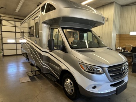 &lt;p&gt;&lt;span style=&quot;font-size: 16px;&quot;&gt;Travel across the US in the luxurious and elegantly designed&amp;nbsp;&lt;strong&gt;&lt;span style=&quot;color: #ff0000;&quot;&gt;Winnebago View 24V&lt;/span&gt;&lt;/strong&gt;.&amp;nbsp; The Winnebago View is built on the powerful, reliable, and efficient&amp;nbsp;&lt;strong&gt;&lt;span style=&quot;color: #ff0000;&quot;&gt;Mercedes-Benz Sprinter 3500&lt;/span&gt;&lt;/strong&gt;&amp;nbsp;chassis powered by a 3L V6 Turbo Diesel engine and 7-Speed automatic transmission.&amp;nbsp; Equipped with state of the art&amp;nbsp;&lt;strong&gt;&lt;span style=&quot;color: #ff0000;&quot;&gt;advanced safety features&lt;/span&gt;&lt;/strong&gt;&amp;nbsp;like Adaptive cruise control, active lane keeping assist, active braking assist, rain sensing windshield wipers, cross wind assist, and so much more, driving the Winnebago View is almost effortless.&amp;nbsp; More than capable of cruising through the mountains and nimble enough to get around urban areas, the View is your go-to Class C for all your&amp;nbsp;RV&#39;ing&amp;nbsp;needs.&amp;nbsp;&lt;/span&gt;&lt;/p&gt;
&lt;p&gt;&amp;nbsp;&lt;/p&gt;
&lt;p&gt;&lt;span style=&quot;font-size: 16px;&quot;&gt;Dry camp in the wilderness with the on board&amp;nbsp;&lt;strong&gt;&lt;span style=&quot;color: #ff0000;&quot;&gt;3200 watt&amp;nbsp;Cummins&amp;nbsp;Onan&lt;/span&gt;&lt;/strong&gt;&amp;nbsp;diesel generator, two deep cycle Group 31 RV batteries, factory standard 200 watts of solar, a 2,000 watt pure sine wave inverter, all while not being plugged in at the camp ground.&amp;nbsp; If you&#39;d rather kick it at the camp ground, just drive to your spot, use your&amp;nbsp;&lt;strong&gt;&lt;span style=&quot;color: #ff0000;&quot;&gt;Equalizer automatic hydraulic leveling jacks&lt;/span&gt;&lt;/strong&gt;&amp;nbsp;to level the coach, let out the&amp;nbsp;&lt;span style=&quot;color: #ff0000;&quot;&gt;&lt;strong&gt;slide&lt;/strong&gt;&lt;/span&gt;, plug into shore power, and start relaxing!&amp;nbsp; Hangout outside under the large&amp;nbsp;&lt;strong&gt;&lt;span style=&quot;color: #ff0000;&quot;&gt;16 foot power awning&lt;/span&gt;&lt;/strong&gt;, hook up your grill to the outside&amp;nbsp;&lt;strong&gt;&lt;span style=&quot;color: #ff0000;&quot;&gt;LP&amp;nbsp;QuickPort&lt;/span&gt;&lt;/strong&gt;, and enjoy the great outdoors!&amp;nbsp; When its time to turn in, turn on your&amp;nbsp;&lt;span style=&quot;color: #ff0000;&quot;&gt;&lt;strong&gt;15K BTU A/C&lt;/strong&gt;&lt;/span&gt;&amp;nbsp;to cool things down and choose between the twin beds,or convert the twins into a king or the huge over the cab bunk!&amp;nbsp; There&#39;s a reason the View is the go-to Class C for many&amp;nbsp;RV&#39;ers.&amp;nbsp; Stop in to see one today and take it for a test drive.&lt;/span&gt;&lt;/p&gt;
&lt;h3&gt;Features&lt;/h3&gt;
&lt;h4&gt;&lt;span style=&quot;color: #ff0000;&quot;&gt;Chassis&lt;/span&gt;&lt;/h4&gt;
&lt;ul&gt;
&lt;li&gt;&lt;span style=&quot;font-size: 16px;&quot;&gt;Mercedes-Benz&amp;reg; Sprinter Chassis&lt;/span&gt;&lt;/li&gt;
&lt;li&gt;&lt;span style=&quot;font-size: 16px;&quot;&gt;3.0 L 6-cylinder, 188-hp, turbo-diesel engine 7G -Tronic&amp;nbsp;automatic transmission, 220-amp. alternator&lt;/span&gt;&lt;/li&gt;
&lt;li&gt;&lt;span style=&quot;font-size: 16px;&quot;&gt;Adaptive&amp;nbsp;ESP&amp;nbsp;technology&lt;/span&gt;&lt;/li&gt;
&lt;li&gt;&lt;span style=&quot;font-size: 16px;&quot;&gt;Hydraulic brakes w/ABS&lt;/span&gt;&lt;/li&gt;
&lt;li&gt;&lt;span style=&quot;font-size: 16px;&quot;&gt;Trailer Hitch6 5,000-lb.&amp;nbsp;drawbar/500-lb. maximum vertical tongue weight w/7-pin connector&lt;/span&gt;&lt;/li&gt;
&lt;li&gt;&lt;span style=&quot;font-size: 16px;&quot;&gt;Stylized aluminum wheels&lt;/span&gt;&lt;/li&gt;
&lt;li&gt;&lt;span style=&quot;font-size: 16px;&quot;&gt;Spare tire&lt;/span&gt;&lt;/li&gt;
&lt;/ul&gt;
&lt;h4&gt;&lt;span style=&quot;color: #ff0000;&quot;&gt;Optional Equipment&lt;/span&gt;&lt;/h4&gt;
&lt;ul&gt;
&lt;li&gt;&lt;span style=&quot;font-size: 16px;&quot;&gt;Hydraulic leveling jacks w/automatic controls (front and rear)&lt;/span&gt;&lt;/li&gt;
&lt;/ul&gt;
&lt;h4&gt;&lt;span style=&quot;color: #ff0000;&quot;&gt;Cab Conveniences&lt;/span&gt;&lt;/h4&gt;
&lt;ul&gt;
&lt;li&gt;&lt;span style=&quot;font-size: 16px;&quot;&gt;MBUX&amp;reg;&amp;nbsp;Touchscreen&amp;nbsp;Multimedia Infotainment Center with Navigation,&amp;nbsp;WiFi&amp;nbsp;hotspot, Intelligent Voice Control and Rear Color Camera&lt;/span&gt;&lt;/li&gt;
&lt;li&gt;&lt;span style=&quot;font-size: 16px;&quot;&gt;Airbags driver, passenger, side and curtain&lt;/span&gt;&lt;/li&gt;
&lt;li&gt;&lt;span style=&quot;font-size: 16px;&quot;&gt;Heated power control cab seats &amp;mdash; armrest, adjustable lumbar support, headrest, recline, slide, and manual swivel&lt;/span&gt;&lt;/li&gt;
&lt;li&gt;&lt;span style=&quot;font-size: 16px;&quot;&gt;3-point seat belts&lt;/span&gt;&lt;/li&gt;
&lt;li&gt;&lt;span style=&quot;font-size: 16px;&quot;&gt;Climate control&lt;/span&gt;&lt;/li&gt;
&lt;li&gt;&lt;span style=&quot;font-size: 16px;&quot;&gt;Leather-wrapped steering wheel&lt;/span&gt;&lt;/li&gt;
&lt;li&gt;&lt;span style=&quot;font-size: 16px;&quot;&gt;Power door locks w/remote&lt;/span&gt;&lt;/li&gt;
&lt;li&gt;&lt;span style=&quot;font-size: 16px;&quot;&gt;Power windows&lt;/span&gt;&lt;/li&gt;
&lt;li&gt;&lt;span style=&quot;font-size: 16px;&quot;&gt;Power mirrors w/defrost and turn signals&lt;/span&gt;&lt;/li&gt;
&lt;li&gt;&lt;span style=&quot;font-size: 16px;&quot;&gt;Adaptive Cruise control&lt;/span&gt;&lt;/li&gt;
&lt;li&gt;&lt;span style=&quot;font-size: 16px;&quot;&gt;Active lane keeping assist&lt;/span&gt;&lt;/li&gt;
&lt;li&gt;&lt;span style=&quot;font-size: 16px;&quot;&gt;Active braking assist&lt;/span&gt;&lt;/li&gt;
&lt;li&gt;&lt;span style=&quot;font-size: 16px;&quot;&gt;Rain sensor w/integrated wet wiper system&lt;/span&gt;&lt;/li&gt;
&lt;li&gt;&lt;span style=&quot;font-size: 16px;&quot;&gt;Power assist steering w/tilt wheel&lt;/span&gt;&lt;/li&gt;
&lt;li&gt;&lt;span style=&quot;font-size: 16px;&quot;&gt;12V/USB&amp;nbsp;powerpoints&lt;/span&gt;&lt;/li&gt;
&lt;li&gt;&lt;span style=&quot;font-size: 16px;&quot;&gt;Folding windshield and cab window blinds&lt;/span&gt;&lt;/li&gt;
&lt;li&gt;&lt;span style=&quot;font-size: 16px;&quot;&gt;Dash appliqu&amp;eacute; package&lt;/span&gt;&lt;/li&gt;
&lt;li&gt;&lt;span style=&quot;font-size: 16px;&quot;&gt;2 cab seat lounge cushions&lt;/span&gt;&lt;/li&gt;
&lt;li&gt;&lt;span style=&quot;font-size: 16px;&quot;&gt;Hill start assist&lt;/span&gt;&lt;/li&gt;
&lt;li&gt;&lt;span style=&quot;font-size: 16px;&quot;&gt;Crosswind assist&lt;/span&gt;&lt;/li&gt;
&lt;li&gt;&lt;span style=&quot;font-size: 16px;&quot;&gt;Attention assist&lt;/span&gt;&lt;/li&gt;
&lt;/ul&gt;
&lt;h4&gt;&lt;span style=&quot;color: #ff0000;&quot;&gt;Optional Equipment&lt;/span&gt;&lt;/h4&gt;
&lt;ul&gt;
&lt;li&gt;&lt;span style=&quot;font-size: 16px;&quot;&gt;Cab seats w/Ultrafabrics&amp;reg; UF Select covering&lt;/span&gt;&lt;/li&gt;
&lt;/ul&gt;
&lt;h4&gt;&lt;span style=&quot;color: #ff0000;&quot;&gt;Interior&lt;/span&gt;&lt;/h4&gt;
&lt;ul&gt;
&lt;li&gt;&lt;span style=&quot;font-size: 16px;&quot;&gt;32&quot;&amp;nbsp;HDTV&lt;/span&gt;&lt;/li&gt;
&lt;li&gt;&lt;span style=&quot;font-size: 16px;&quot;&gt;U-Shaped dinette (24D, 24J)&lt;/span&gt;&lt;/li&gt;
&lt;li&gt;&lt;span style=&quot;font-size: 16px;&quot;&gt;TrueComfort+ sofa w/table (24V)&lt;/span&gt;&lt;/li&gt;
&lt;li&gt;&lt;span style=&quot;font-size: 16px;&quot;&gt;LED lights&lt;/span&gt;&lt;/li&gt;
&lt;li&gt;&lt;span style=&quot;font-size: 16px;&quot;&gt;Satellite system ready&lt;/span&gt;&lt;/li&gt;
&lt;li&gt;&lt;span style=&quot;font-size: 16px;&quot;&gt;Amplified digital&amp;nbsp;HDTV&amp;nbsp;antenna&lt;/span&gt;&lt;/li&gt;
&lt;li&gt;&lt;span style=&quot;font-size: 16px;&quot;&gt;Powered roof vent &amp;mdash; rain cover, electric lift, remote control, thermostat operation (front bunk)&lt;/span&gt;&lt;/li&gt;
&lt;li&gt;&lt;span style=&quot;font-size: 16px;&quot;&gt;MCD&amp;nbsp;solar/blackout roller shades&lt;/span&gt;&lt;/li&gt;
&lt;li&gt;&lt;span style=&quot;font-size: 16px;&quot;&gt;Systems monitor panel&lt;/span&gt;&lt;/li&gt;
&lt;li&gt;&lt;span style=&quot;font-size: 16px;&quot;&gt;Tinted coach windows&lt;/span&gt;&lt;/li&gt;
&lt;li&gt;&lt;span style=&quot;font-size: 16px;&quot;&gt;Assist bar&lt;/span&gt;&lt;/li&gt;
&lt;li&gt;&lt;span style=&quot;font-size: 16px;&quot;&gt;Vinyl flooring throughout&lt;/span&gt;&lt;/li&gt;
&lt;li&gt;&lt;span style=&quot;font-size: 16px;&quot;&gt;Soft vinyl ceiling&lt;/span&gt;&lt;/li&gt;
&lt;li&gt;&lt;span style=&quot;font-size: 16px;&quot;&gt;110V/12V/USB&amp;nbsp;charging stations&lt;/span&gt;&lt;/li&gt;
&lt;li&gt;&lt;span style=&quot;font-size: 16px;&quot;&gt;Roof wiring access port&lt;/span&gt;&lt;/li&gt;
&lt;li&gt;&lt;span style=&quot;font-size: 16px;&quot;&gt;Toe kick lighting&lt;/span&gt;&lt;/li&gt;
&lt;/ul&gt;
&lt;h4&gt;&lt;span style=&quot;color: #ff0000;&quot;&gt;Optional Equipment&lt;/span&gt;&lt;/h4&gt;
&lt;ul&gt;
&lt;li&gt;&lt;span style=&quot;font-size: 16px;&quot;&gt;Dual pane acrylic windows&lt;/span&gt;&lt;/li&gt;
&lt;li&gt;&lt;span style=&quot;font-size: 16px;&quot;&gt;Dual recliners w/table (24V)&lt;/span&gt;&lt;/li&gt;
&lt;li&gt;&lt;span style=&quot;font-size: 16px;&quot;&gt;Theater seating w/swivel tables (24D, 24J)&lt;/span&gt;&lt;/li&gt;
&lt;li&gt;&lt;span style=&quot;font-size: 16px;&quot;&gt;Entertainment System&amp;nbsp;Blu-ray disc player and&amp;nbsp;Bluetooth&amp;reg;&amp;nbsp;Soundbar&lt;/span&gt;&lt;/li&gt;
&lt;/ul&gt;
&lt;h4&gt;&lt;span style=&quot;color: #ff0000;&quot;&gt;Galley&lt;/span&gt;&lt;/h4&gt;
&lt;ul&gt;
&lt;li&gt;&lt;span style=&quot;font-size: 16px;&quot;&gt;Laminate&amp;nbsp;countertops&lt;/span&gt;&lt;/li&gt;
&lt;li&gt;&lt;span style=&quot;font-size: 16px;&quot;&gt;Microwave/convection oven w/touch control&lt;/span&gt;&lt;/li&gt;
&lt;li&gt;&lt;span style=&quot;font-size: 16px;&quot;&gt;2-burner induction &amp;amp; LP range&amp;nbsp;cooktop&lt;/span&gt;&lt;/li&gt;
&lt;li&gt;&lt;span style=&quot;font-size: 16px;&quot;&gt;10.0 cu. ft. (12V) 2-door compressor-driven refrigerator/freezer&lt;/span&gt;&lt;/li&gt;
&lt;li&gt;&lt;span style=&quot;font-size: 16px;&quot;&gt;Cold water filtration system&lt;/span&gt;&lt;/li&gt;
&lt;li&gt;&lt;span style=&quot;font-size: 16px;&quot;&gt;Water-pump switch w/light&lt;/span&gt;&lt;/li&gt;
&lt;li&gt;&lt;span style=&quot;font-size: 16px;&quot;&gt;Pantry (24D, 24J)&lt;/span&gt;&lt;/li&gt;
&lt;li&gt;&lt;span style=&quot;font-size: 16px;&quot;&gt;Cabinets with accent lighting&lt;/span&gt;&lt;/li&gt;
&lt;li&gt;&lt;span style=&quot;font-size: 16px;&quot;&gt;Lighted soft close drawers&lt;/span&gt;&lt;/li&gt;
&lt;li&gt;&lt;span style=&quot;font-size: 16px;&quot;&gt;Integrated paper towel holder&lt;/span&gt;&lt;/li&gt;
&lt;li&gt;&lt;span style=&quot;font-size: 16px;&quot;&gt;Double stainless steel sink w/two sink covers&lt;/span&gt;&lt;/li&gt;
&lt;li&gt;&lt;span style=&quot;font-size: 16px;&quot;&gt;Mini blinds&lt;/span&gt;&lt;/li&gt;
&lt;li&gt;&lt;span style=&quot;font-size: 16px;&quot;&gt;Toe kick lighting&lt;/span&gt;&lt;/li&gt;
&lt;/ul&gt;
&lt;h4&gt;&lt;span style=&quot;color: #ff0000;&quot;&gt;Bath&lt;/span&gt;&lt;/h4&gt;
&lt;ul&gt;
&lt;li&gt;&lt;span style=&quot;font-size: 16px;&quot;&gt;Shower 24&quot; x 32&quot; (24D, 24J)&lt;/span&gt;&lt;/li&gt;
&lt;li&gt;&lt;span style=&quot;font-size: 16px;&quot;&gt;Shower 19&quot; x 28&quot; x 34&quot; (24V)&lt;/span&gt;&lt;/li&gt;
&lt;li&gt;&lt;span style=&quot;font-size: 16px;&quot;&gt;Retractable, self-cleaning shower screen&lt;/span&gt;&lt;/li&gt;
&lt;li&gt;&lt;span style=&quot;font-size: 16px;&quot;&gt;Oxygenics&amp;reg; flexible&amp;nbsp;showerhead&lt;/span&gt;&lt;/li&gt;
&lt;li&gt;&lt;span style=&quot;font-size: 16px;&quot;&gt;Shower skylight&lt;/span&gt;&lt;/li&gt;
&lt;li&gt;&lt;span style=&quot;font-size: 16px;&quot;&gt;Porcelain toilet w/foot pedal and sprayer (24J, 24V)&lt;/span&gt;&lt;/li&gt;
&lt;li&gt;&lt;span style=&quot;font-size: 16px;&quot;&gt;Composite Toilet (24D)&lt;/span&gt;&lt;/li&gt;
&lt;li&gt;&lt;span style=&quot;font-size: 16px;&quot;&gt;Powered roof vent w/rain cover&lt;/span&gt;&lt;/li&gt;
&lt;li&gt;&lt;span style=&quot;font-size: 16px;&quot;&gt;Lavatory cabinet&lt;/span&gt;&lt;/li&gt;
&lt;li&gt;&lt;span style=&quot;font-size: 16px;&quot;&gt;Medicine cabinet&lt;/span&gt;&lt;/li&gt;
&lt;li&gt;&lt;span style=&quot;font-size: 16px;&quot;&gt;Mini blinds (24D)&lt;/span&gt;&lt;/li&gt;
&lt;li&gt;&lt;span style=&quot;font-size: 16px;&quot;&gt;Towel rack (24V)&lt;/span&gt;&lt;/li&gt;
&lt;li&gt;&lt;span style=&quot;font-size: 16px;&quot;&gt;Towel bar(s) (24J, 24V)&lt;/span&gt;&lt;/li&gt;
&lt;li&gt;&lt;span style=&quot;font-size: 16px;&quot;&gt;Tissue holder&lt;/span&gt;&lt;/li&gt;
&lt;li&gt;&lt;span style=&quot;font-size: 16px;&quot;&gt;Removable clothes rod&lt;/span&gt;&lt;/li&gt;
&lt;li&gt;&lt;span style=&quot;font-size: 16px;&quot;&gt;Robe hook(s)&lt;/span&gt;&lt;/li&gt;
&lt;li&gt;&lt;span style=&quot;font-size: 16px;&quot;&gt;Integrated facial tissue holder&lt;/span&gt;&lt;/li&gt;
&lt;li&gt;&lt;span style=&quot;font-size: 16px;&quot;&gt;Toe kick lighting&lt;/span&gt;&lt;/li&gt;
&lt;/ul&gt;
&lt;h4&gt;&lt;span style=&quot;color: #ff0000;&quot;&gt;Bedroom&lt;/span&gt;&lt;/h4&gt;
&lt;ul&gt;
&lt;li&gt;&lt;span style=&quot;font-size: 16px;&quot;&gt;Murphy+ bed w/deluxe queen mattress, Euro-suspension system, gel foam topper (24D)&lt;/span&gt;&lt;/li&gt;
&lt;li&gt;&lt;span style=&quot;font-size: 16px;&quot;&gt;Corner bed w/headboard, foam mattress, mattress cover and access to storage below (24J)&lt;/span&gt;&lt;/li&gt;
&lt;li&gt;&lt;span style=&quot;font-size: 16px;&quot;&gt;Flex Bed System twin beds/king bed w/foam mattresses and access to storage below (24V)&lt;/span&gt;&lt;/li&gt;
&lt;li&gt;&lt;span style=&quot;font-size: 16px;&quot;&gt;FROLI&amp;reg; deluxe sleeping system (24J, 24V)&lt;/span&gt;&lt;/li&gt;
&lt;li&gt;&lt;span style=&quot;font-size: 16px;&quot;&gt;MCD&amp;nbsp;blackout roller shades&lt;/span&gt;&lt;/li&gt;
&lt;li&gt;&lt;span style=&quot;font-size: 16px;&quot;&gt;Wardrobe cabinet&lt;/span&gt;&lt;/li&gt;
&lt;li&gt;&lt;span style=&quot;font-size: 16px;&quot;&gt;Metal clothes rod&amp;nbsp;&lt;/span&gt;&lt;/li&gt;
&lt;li&gt;&lt;span style=&quot;font-size: 16px;&quot;&gt;Room divider curtain&lt;/span&gt;&lt;/li&gt;
&lt;li&gt;&lt;span style=&quot;font-size: 16px;&quot;&gt;Anything Keeper drop down storage above bed (24J, 24V)&lt;/span&gt;&lt;/li&gt;
&lt;li&gt;&lt;span style=&quot;font-size: 16px;&quot;&gt;110V/12V/USB&amp;nbsp;charging stations (24J, 24V)&lt;/span&gt;&lt;/li&gt;
&lt;li&gt;&lt;span style=&quot;font-size: 16px;&quot;&gt;110V/USB&amp;nbsp;charging station (24D)&lt;/span&gt;&lt;/li&gt;
&lt;li&gt;&lt;span style=&quot;font-size: 16px;&quot;&gt;24&quot; LED&amp;nbsp;HDTV&amp;nbsp;(24J, 24V)&lt;/span&gt;&lt;/li&gt;
&lt;/ul&gt;
&lt;h4&gt;&lt;span style=&quot;color: #ff0000;&quot;&gt;Exterior&lt;/span&gt;&lt;/h4&gt;
&lt;ul&gt;
&lt;li&gt;&lt;span style=&quot;font-size: 16px;&quot;&gt;Automatic entrance door step&lt;/span&gt;&lt;/li&gt;
&lt;li&gt;&lt;span style=&quot;font-size: 16px;&quot;&gt;LED porch light w/interior switch&lt;/span&gt;&lt;/li&gt;
&lt;li&gt;&lt;span style=&quot;font-size: 16px;&quot;&gt;Stepwell&amp;nbsp;light w/interior switch&lt;/span&gt;&lt;/li&gt;
&lt;li&gt;&lt;span style=&quot;font-size: 16px;&quot;&gt;Front and rear mud flaps&lt;/span&gt;&lt;/li&gt;
&lt;li&gt;&lt;span style=&quot;font-size: 16px;&quot;&gt;Aluminum cab steps w/logoed&amp;nbsp;tread and loop attachment&lt;/span&gt;&lt;/li&gt;
&lt;li&gt;&lt;span style=&quot;font-size: 16px;&quot;&gt;Powered patio awning w/LED lights and&amp;nbsp;Bluetooth&amp;reg; control&lt;/span&gt;&lt;/li&gt;
&lt;li&gt;&lt;span style=&quot;font-size: 16px;&quot;&gt;Large pass-through storage compartment (24D, 24J)&lt;/span&gt;&lt;/li&gt;
&lt;li&gt;&lt;span style=&quot;font-size: 16px;&quot;&gt;Ladder&lt;/span&gt;&lt;/li&gt;
&lt;/ul&gt;
&lt;h4&gt;&lt;span style=&quot;color: #ff0000;&quot;&gt;Heating &amp;amp; Cooling System&lt;/span&gt;&lt;/h4&gt;
&lt;ul&gt;
&lt;li&gt;&lt;span style=&quot;font-size: 16px;&quot;&gt;15,000 BTU air conditioner w/heat pump&lt;/span&gt;&lt;/li&gt;
&lt;li&gt;&lt;span style=&quot;font-size: 16px;&quot;&gt;20,000 BTU low-profile ducted furnace&lt;/span&gt;&lt;/li&gt;
&lt;/ul&gt;
&lt;h4&gt;&lt;span style=&quot;color: #ff0000;&quot;&gt;Electrical System&lt;/span&gt;&lt;/h4&gt;
&lt;ul&gt;
&lt;li&gt;&lt;span style=&quot;font-size: 16px;&quot;&gt;Service Center light, cable TV input, 30-amp. power cord, portable satellite dish&amp;nbsp;hookup,&amp;nbsp;QuickPort&amp;reg; service connection hatch&lt;/span&gt;&lt;/li&gt;
&lt;li&gt;&lt;span style=&quot;font-size: 16px;&quot;&gt;Automatic dual battery charge control&lt;/span&gt;&lt;/li&gt;
&lt;li&gt;&lt;span style=&quot;font-size: 16px;&quot;&gt;Exterior AC duplex&lt;/span&gt;&lt;/li&gt;
&lt;li&gt;&lt;span style=&quot;font-size: 16px;&quot;&gt;Exterior antenna jack&lt;/span&gt;&lt;/li&gt;
&lt;li&gt;&lt;span style=&quot;font-size: 16px;&quot;&gt;Generator auto transfer switch&lt;/span&gt;&lt;/li&gt;
&lt;li&gt;&lt;span style=&quot;font-size: 16px;&quot;&gt;Battery disconnect system (coach)&lt;/span&gt;&lt;/li&gt;
&lt;li&gt;&lt;span style=&quot;font-size: 16px;&quot;&gt;AC/DC load center/converter unit&lt;/span&gt;&lt;/li&gt;
&lt;li&gt;&lt;span style=&quot;font-size: 16px;&quot;&gt;2 deep-cycle, Group 31 RV batteries&lt;/span&gt;&lt;/li&gt;
&lt;li&gt;&lt;span style=&quot;font-size: 16px;&quot;&gt;3,600-watt&amp;nbsp;Cummins&amp;nbsp;Onan&amp;reg;&amp;nbsp;MicroQuiet&amp;trade;&amp;nbsp;LP generator&lt;/span&gt;&lt;/li&gt;
&lt;li&gt;&lt;span style=&quot;font-size: 16px;&quot;&gt;2,000-watt pure sine wave DC/AC inverter&lt;/span&gt;&lt;/li&gt;
&lt;li&gt;&lt;span style=&quot;font-size: 16px;&quot;&gt;(2) 100-watt solar panel/battery charger w/controller, junction box, and plug for additional portable solar panel&lt;/span&gt;&lt;/li&gt;
&lt;/ul&gt;
&lt;h4&gt;&lt;span style=&quot;color: #ff0000;&quot;&gt;Optional Equipment&lt;/span&gt;&lt;/h4&gt;
&lt;ul&gt;
&lt;li&gt;&lt;span style=&quot;font-size: 16px;&quot;&gt;Lithium Ion Smart Batteries&lt;/span&gt;&lt;/li&gt;
&lt;li&gt;&lt;span style=&quot;font-size: 16px;&quot;&gt;3,200-watt&amp;nbsp;Cummins&amp;nbsp;Onan&amp;reg; Diesel generator&lt;/span&gt;&lt;/li&gt;
&lt;/ul&gt;
&lt;h4&gt;&lt;span style=&quot;color: #ff0000;&quot;&gt;Plumbing System&lt;/span&gt;&lt;/h4&gt;
&lt;ul&gt;
&lt;li&gt;&lt;span style=&quot;font-size: 16px;&quot;&gt;Service Center &amp;mdash; color-coded labels, pressurized city water&amp;nbsp;hookup/tank&amp;nbsp;diverter&amp;nbsp;valve, drainage valves, exterior wash station w/lighted pump switch&lt;/span&gt;&lt;/li&gt;
&lt;li&gt;&lt;span style=&quot;font-size: 16px;&quot;&gt;Truma&amp;nbsp;AquaGo&amp;reg; Comfort Plus&amp;nbsp;Tankless&amp;nbsp;water heater&lt;/span&gt;&lt;/li&gt;
&lt;li&gt;&lt;span style=&quot;font-size: 16px;&quot;&gt;TrueLevel&amp;trade;&amp;nbsp;holding tank monitoring system&lt;/span&gt;&lt;/li&gt;
&lt;li&gt;&lt;span style=&quot;font-size: 16px;&quot;&gt;Heated drainage system&lt;/span&gt;&lt;/li&gt;
&lt;li&gt;&lt;span style=&quot;font-size: 16px;&quot;&gt;10&#39; sewer hose&lt;/span&gt;&lt;/li&gt;
&lt;li&gt;&lt;span style=&quot;font-size: 16px;&quot;&gt;Winterization Package water heater bypass valve and siphon tube&lt;/span&gt;&lt;/li&gt;
&lt;li&gt;&lt;span style=&quot;font-size: 16px;&quot;&gt;On-demand water pump&lt;/span&gt;&lt;/li&gt;
&lt;li&gt;&lt;span style=&quot;font-size: 16px;&quot;&gt;Lockable water tank fill&lt;/span&gt;&lt;/li&gt;
&lt;li&gt;&lt;span style=&quot;font-size: 16px;&quot;&gt;Sewage pump&amp;nbsp;macerator&amp;nbsp;(24V)&lt;/span&gt;&lt;/li&gt;
&lt;li&gt;&lt;span style=&quot;font-size: 16px;&quot;&gt;Permanent-mount LP tank w/gauge&lt;/span&gt;&lt;/li&gt;
&lt;li&gt;&lt;span style=&quot;font-size: 16px;&quot;&gt;LPG&amp;nbsp;accessory connection (patio area)&lt;/span&gt;&lt;/li&gt;
&lt;li&gt;&lt;span style=&quot;font-size: 16px;&quot;&gt;Black holding tank flushing system&lt;/span&gt;&lt;/li&gt;
&lt;/ul&gt;
&lt;h4&gt;&lt;span style=&quot;color: #ff0000;&quot;&gt;Safety&lt;/span&gt;&lt;/h4&gt;
&lt;ul&gt;
&lt;li&gt;&lt;span style=&quot;font-size: 16px;&quot;&gt;LPG&amp;nbsp;leak, smoke and carbon monoxide detectors&lt;/span&gt;&lt;/li&gt;
&lt;li&gt;&lt;span style=&quot;font-size: 16px;&quot;&gt;Fire extinguisher&lt;/span&gt;&lt;/li&gt;
&lt;li&gt;&lt;span style=&quot;font-size: 16px;&quot;&gt;Ground fault interrupter&lt;/span&gt;&lt;/li&gt;
&lt;li&gt;&lt;span style=&quot;font-size: 16px;&quot;&gt;Child seat tether anchor (24D, 24J)&lt;/span&gt;&lt;/li&gt;
&lt;/ul&gt;
&lt;h4&gt;&lt;span style=&quot;color: #ff0000;&quot;&gt;Warranty&lt;/span&gt;&lt;/h4&gt;
&lt;ul&gt;
&lt;li&gt;&lt;span style=&quot;font-size: 16px;&quot;&gt;12-month/15,000-mile limited warranty*&lt;/span&gt;&lt;/li&gt;
&lt;li&gt;&lt;span style=&quot;font-size: 16px;&quot;&gt;36-month/36,000-mile limited warranty on structure*&lt;/span&gt;&lt;/li&gt;
&lt;li&gt;&lt;span style=&quot;font-size: 16px;&quot;&gt;10-year limited parts-and-labor warranty on roof skin*&lt;/span&gt;&lt;/li&gt;
&lt;/ul&gt;
&lt;p&gt;&lt;span style=&quot;font-size: 16px;&quot;&gt;*See your dealer for complete warranty information.&lt;/span&gt;&lt;/p&gt;