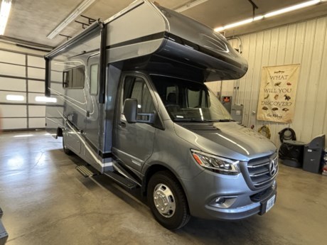 &lt;p&gt;Consignment Unit is equipped with Mercedes Diesel chassis , power frt seats , power awning , Trailer hitch , Stylized aluminum wheels , 3.2 Onan diesel gen , Ducted roof A/C , Hyd. leveling system , harbor full paint , 200 watts of solar panels , three burner cook top , Microconvection oven , power door locks , power mirrors , Heated front seats , Adaptive cruise, Lane assist , and much more&lt;/p&gt;