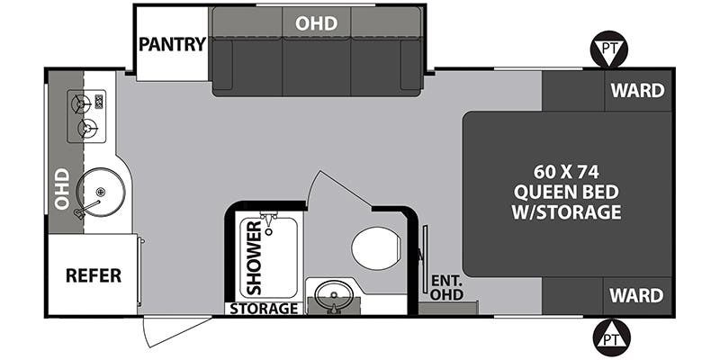 Floorplan of 2020 Forest River R-Pod RP-196