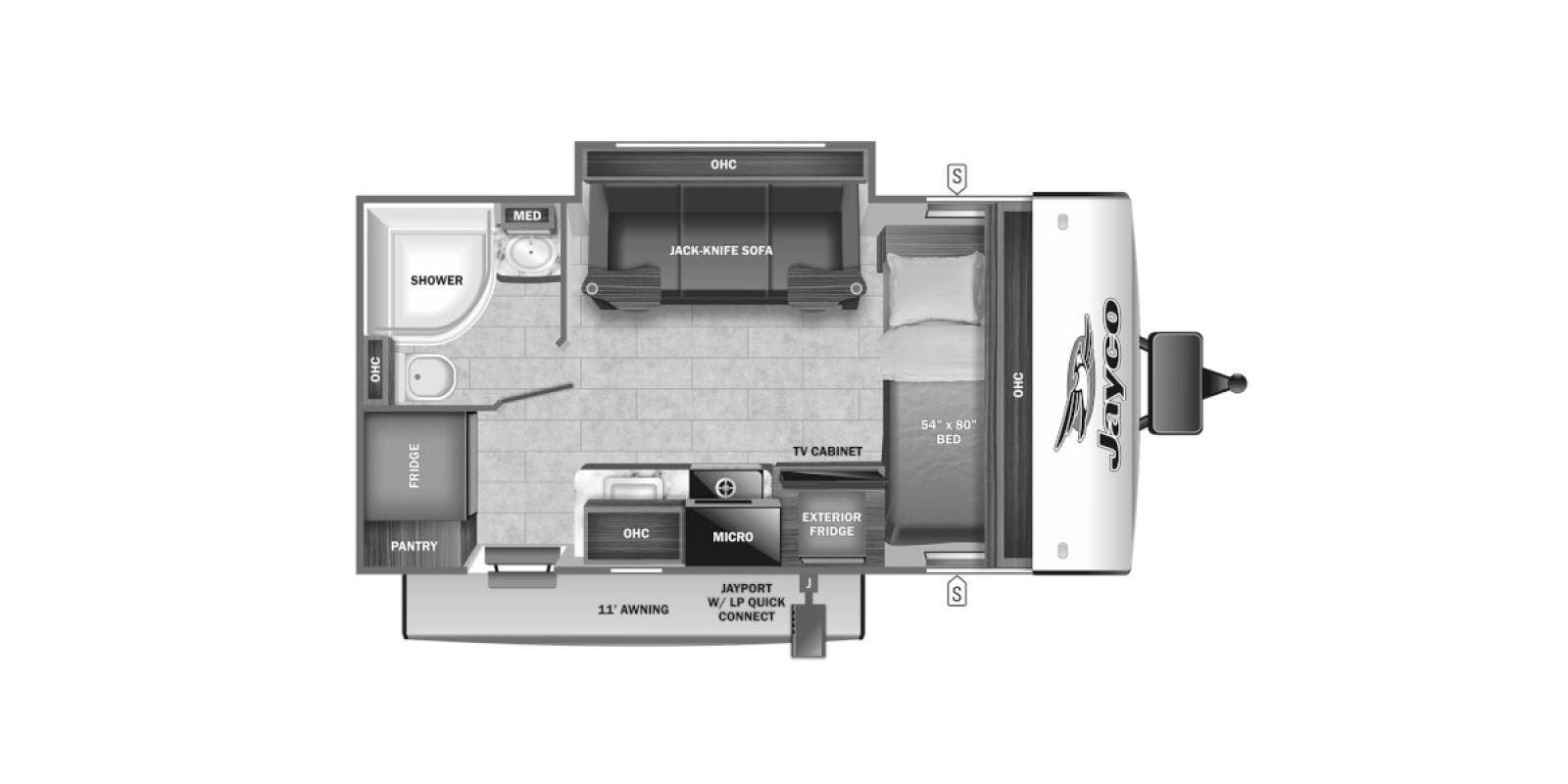 2022 Jayco Jay Feather Micro 166FBS - Used Travel Trailer For Sale by Winnebago Motor Homes in Rockford, Illinois
