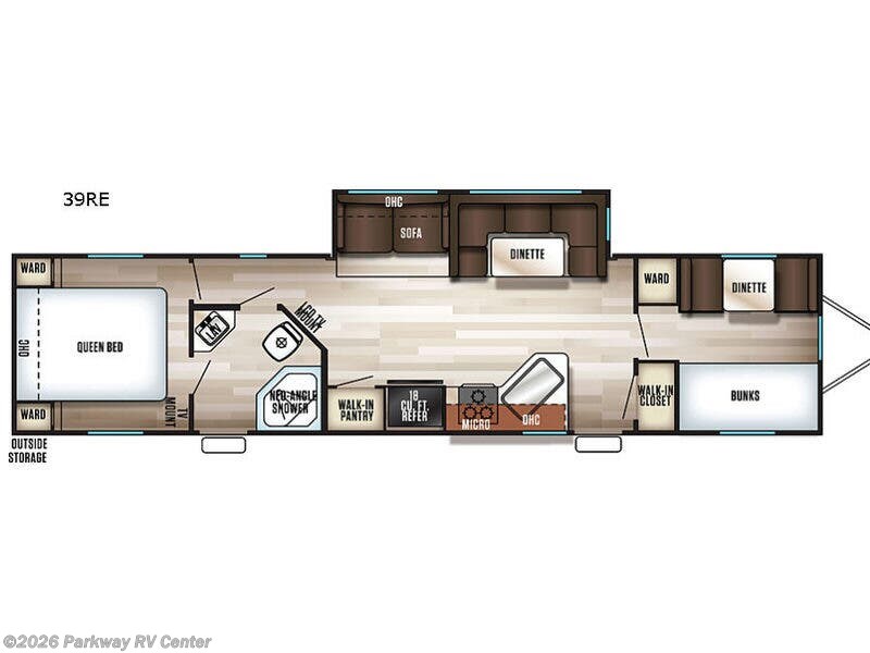 2017 Forest River Cherokee Destination Trailers 39RESE - Used Destination Trailer For Sale by Parkway RV Center in Ringgold, Georgia features Slideout