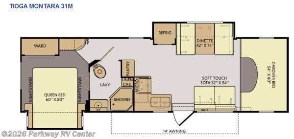 2015 Fleetwood Tioga Montara 31M - Used Class C For Sale by Parkway RV Center in Ringgold, Georgia features Slideout