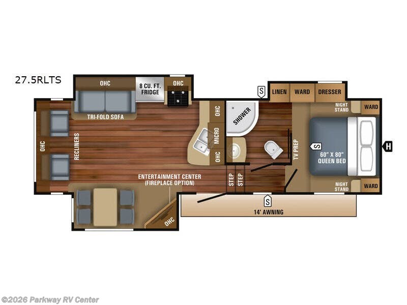 2018 Jayco Eagle HT 27.5RLTS - Used Fifth Wheel For Sale by Parkway RV Center in Ringgold, Georgia features Slideout