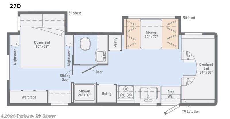 2019 Winnebago Outlook 27D - Used Class C For Sale by Parkway RV Center in Ringgold, Georgia features Slideout