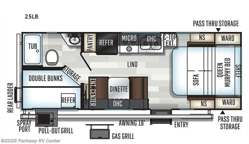 2019 Forest River Flagstaff Micro Lite 25LB - Used Travel Trailer For Sale by Parkway RV Center in Ringgold, Georgia