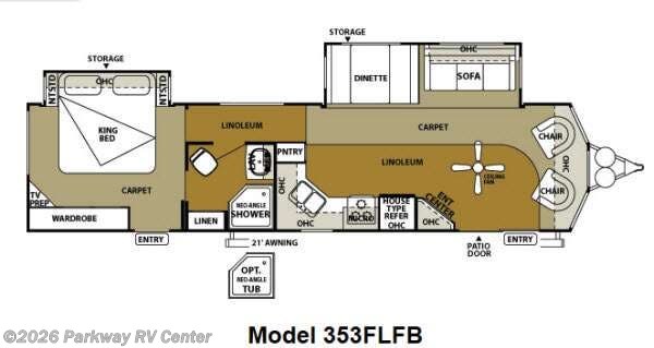 2020 Forest River Wildwood DLX 353FLFB - Used Destination Trailer For Sale by Parkway RV Center in Ringgold, Georgia features Slideout