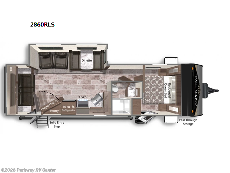 2023 Dutchmen Aspen Trail 2860RLS - Used Travel Trailer For Sale by Parkway RV Center in Ringgold, Georgia features Slideout