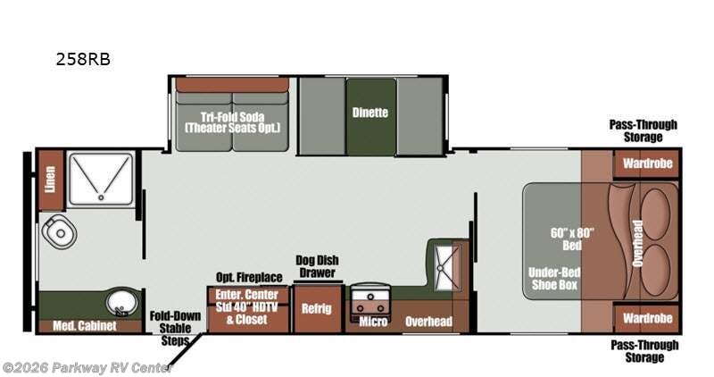2021 Gulf Stream Envision 258RB - Used Travel Trailer For Sale by Parkway RV Center in Ringgold, Georgia features Slideout