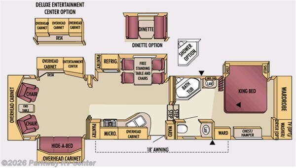 2007 Jayco Designer 38RDQS - Used Fifth Wheel For Sale by Parkway RV Center in Ringgold, Georgia features Slideout