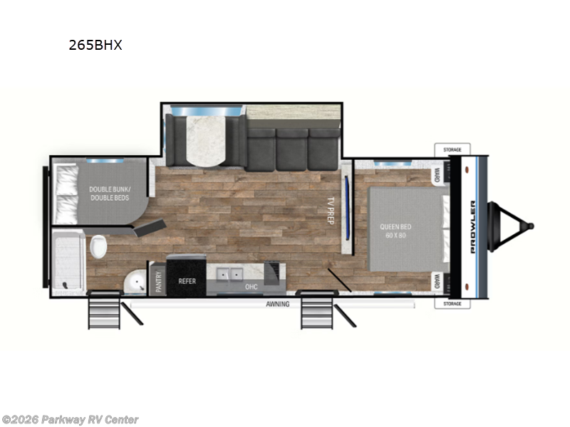 2024 Heartland Prowler Lynx 265BHX - Used Travel Trailer For Sale by Parkway RV Center in Ringgold, Georgia features Slideout