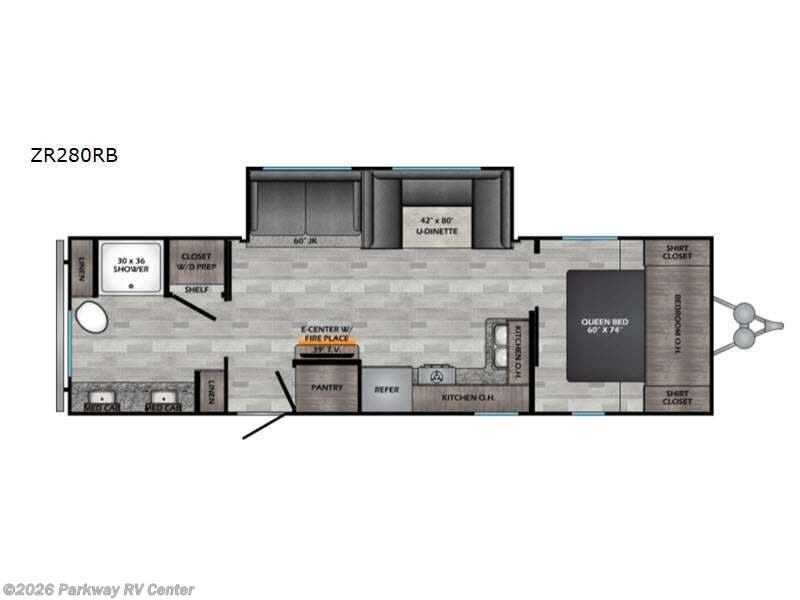2023 CrossRoads Zinger ZR280RB - Used Travel Trailer For Sale by Parkway RV Center in Ringgold, Georgia features Slideout