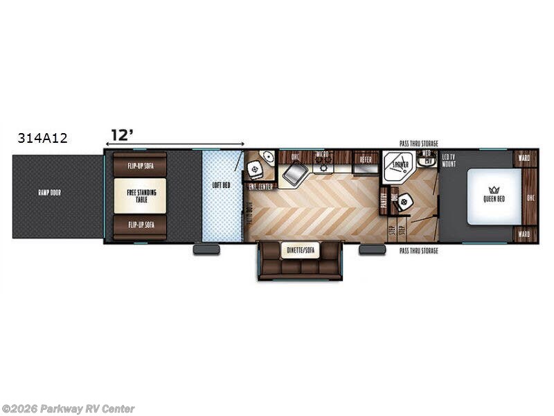 2018 Forest River Vengeance Rogue 314A12 - Used Toy Hauler For Sale by Parkway RV Center in Ringgold, Georgia features Slideout