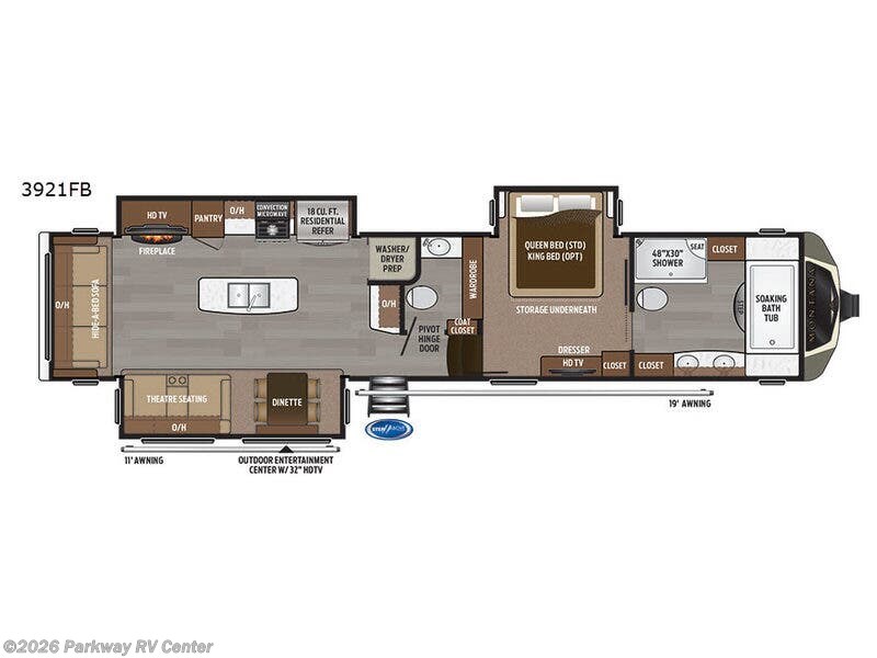 2017 Keystone Montana 3921 FB - Used Fifth Wheel For Sale by Parkway RV Center in Ringgold, Georgia features Slideout