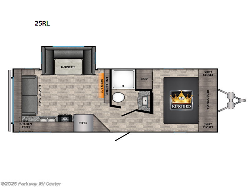 2022 CrossRoads Volante 25RL - Used Travel Trailer For Sale by Parkway RV Center in Ringgold, Georgia features Slideout