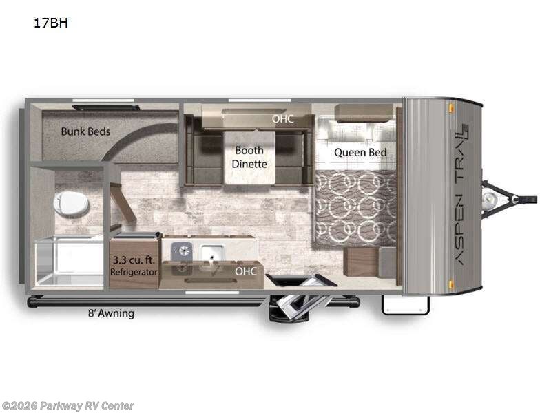2024 Dutchmen Aspen Trail Mini 17BH - Used Travel Trailer For Sale by Parkway RV Center in Ringgold, Georgia